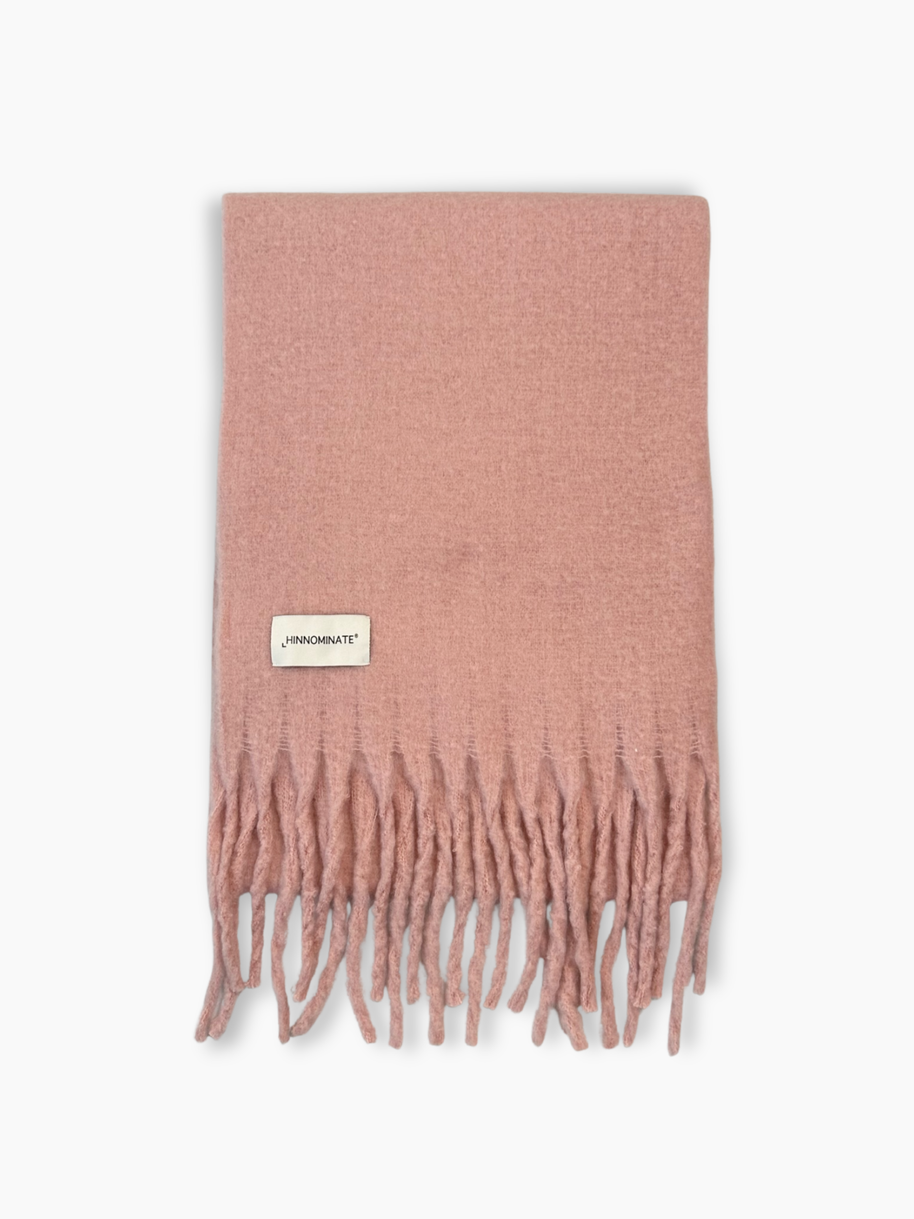 Sciarpa oversize rosa Hinnominate in poliestere con logo