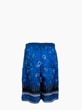 Shorts Blu Paisley Skyline - Blu | Qlhype