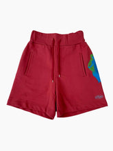 Brick Fleece Shorts With Fluorescent Muses Print -  | dBlank