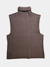 Maglione Gilet Marrone In Lana Vergine Con Cucitura A Vista -  | dBlank
