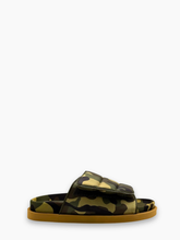 Slide Camouflage Con Suola Marrone - Verde | Qlhype