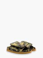 Slide Camouflage Con Suola Marrone - Verde | Qlhype