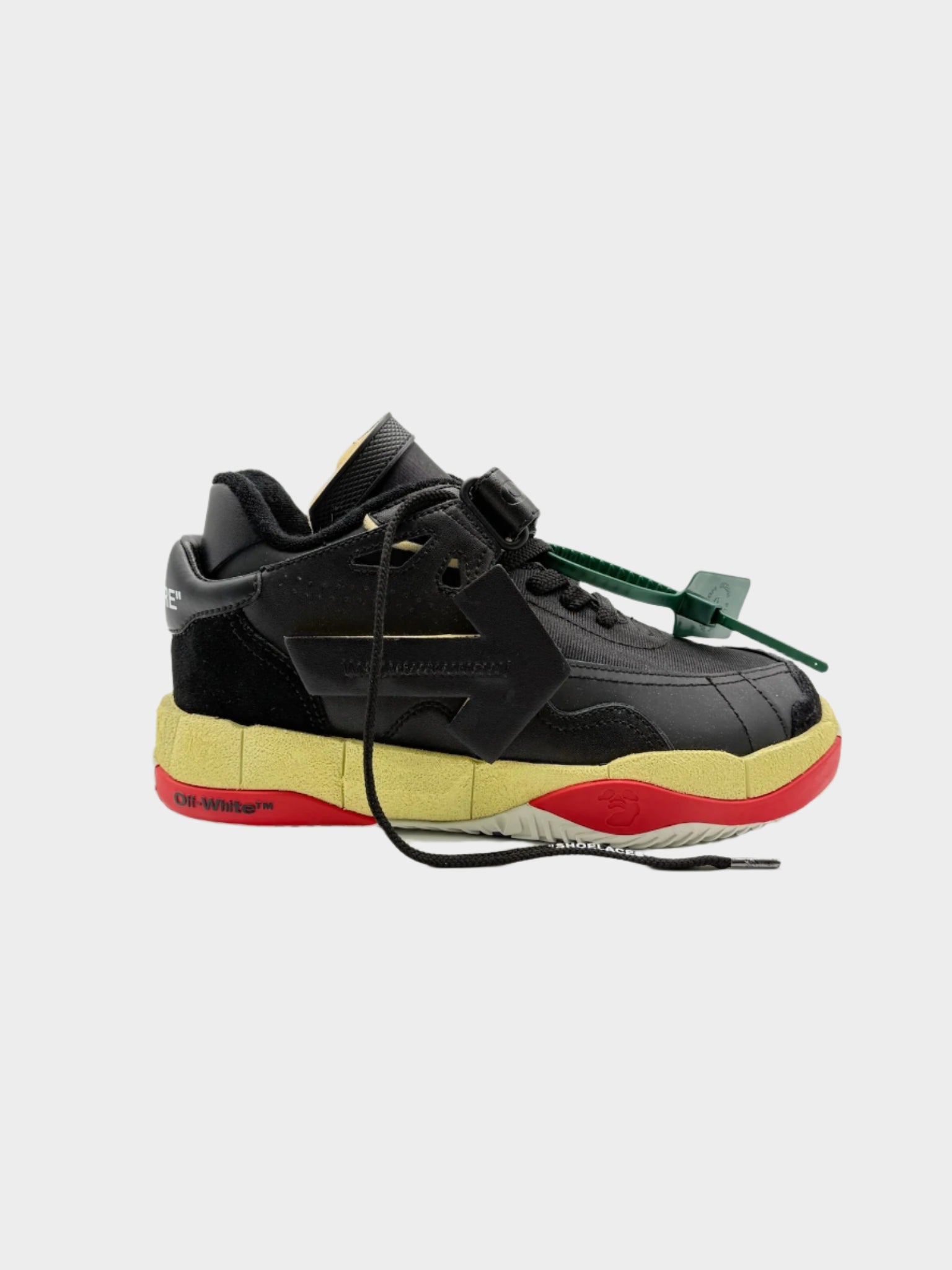 Sneaker Off-White Low Top Puzzle Couture nere vista laterale