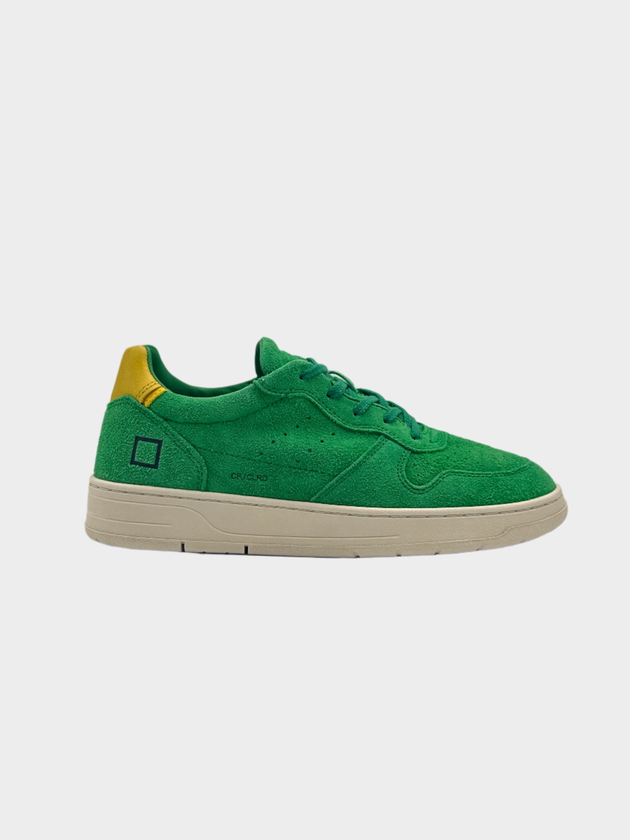 sneakers D.A.T.E. green, court 2.0 D.A.T.E., scarpe pelle verde, sneakers uomo camoscio, scarpe D.A.T.E. vintage, sneakers verdi streetwear

