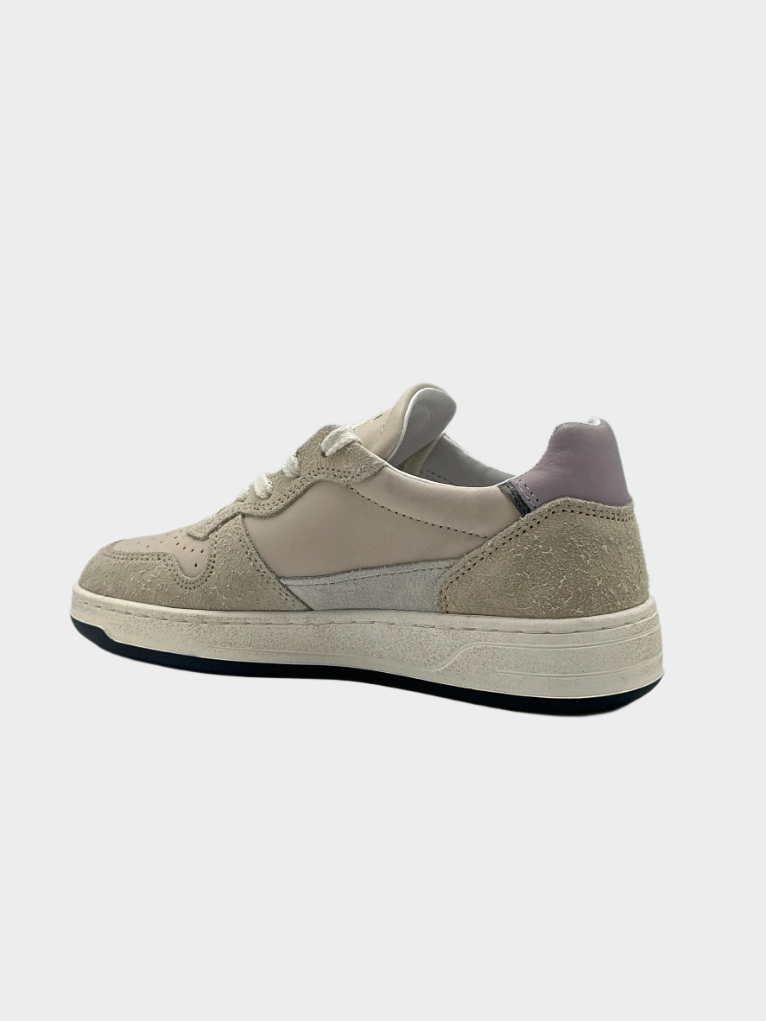 Sneakers Court 2.0 Colored Ivory In Pelle E Suede