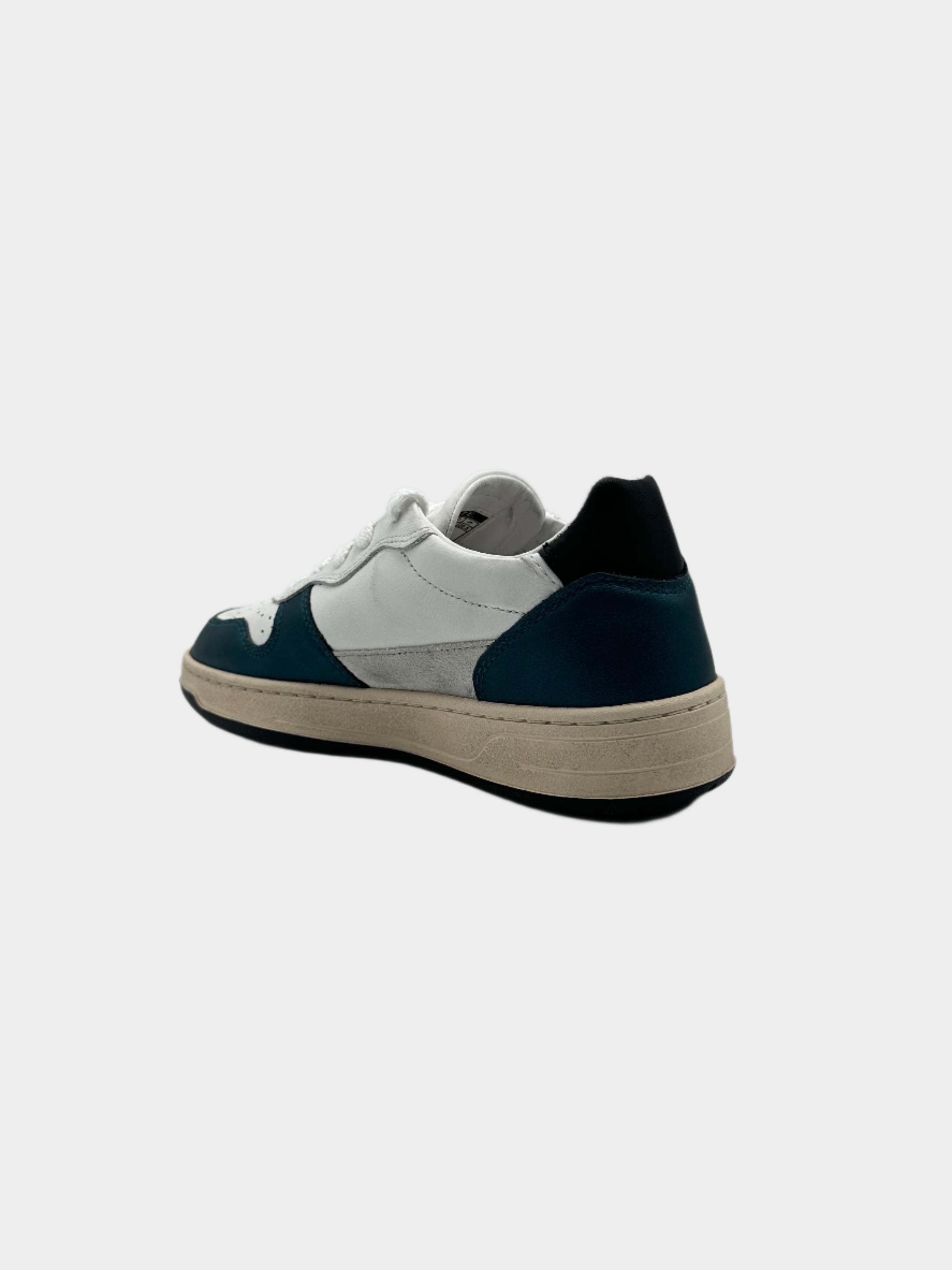 Sneakers Court 2.0 Laminated White Blue In Pelle