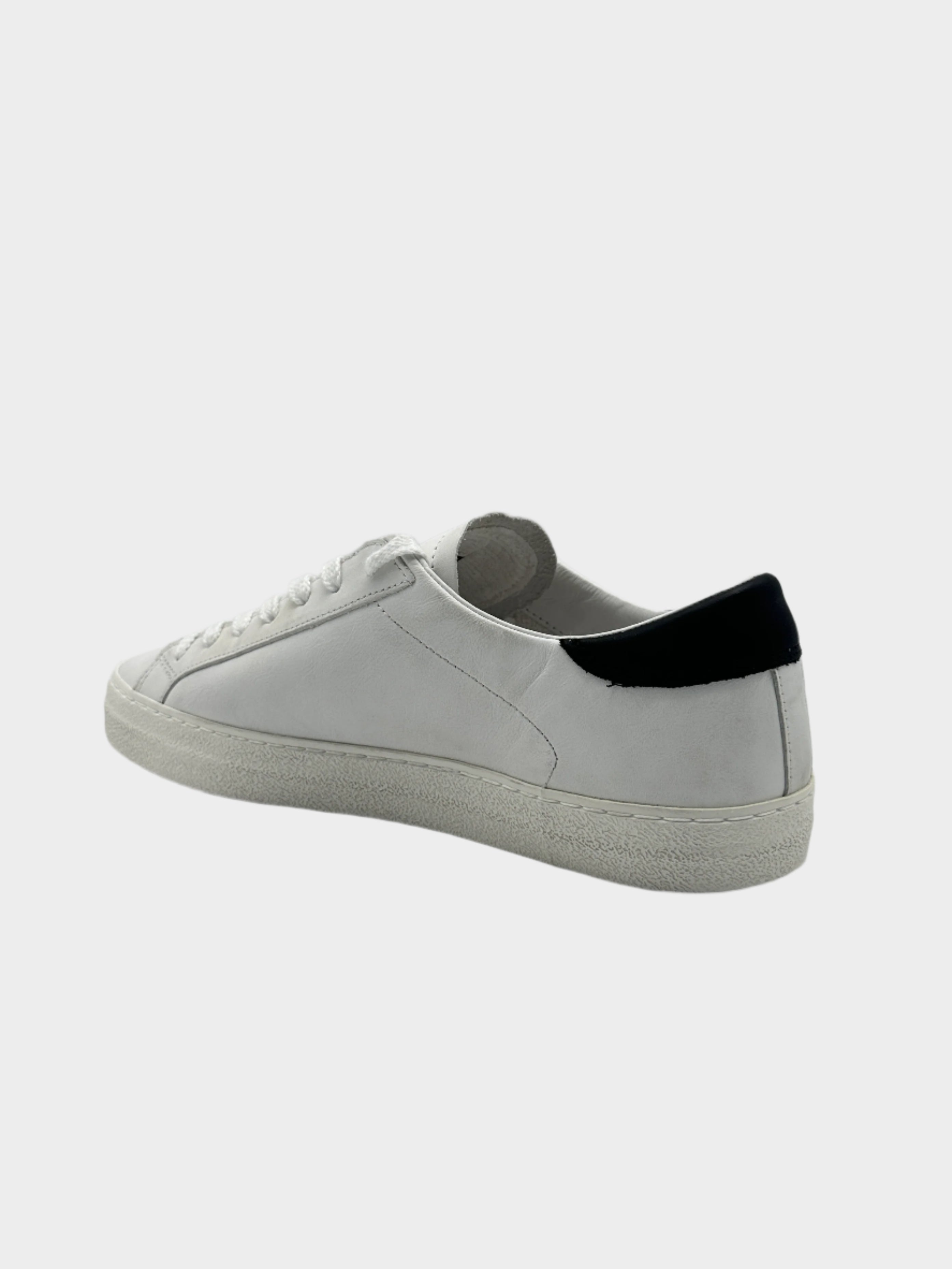 Sneakers Hill Low Vintage Calf White-Black In Pelle Bianco Nera