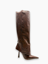 Stivale In Pelle Marrone Effetto Cocco - Marrone | Qlhype