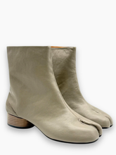 Grey Leather Tabi Ankle Boots -  | dBlank
