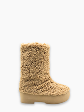 Stivali Beige In Shearling Con Platform - Beige | Qlhype