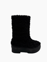 Stivali Neri In Shearling Con Platform -  | dBlank