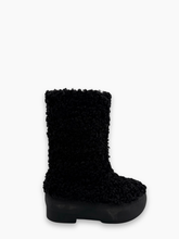 Stivali Neri In Shearling Con Platform - Nero | Qlhype