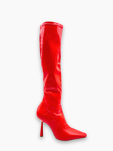 Stivali Rossi In Vernice Con Tacco - Rosso | dBlank