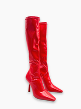 Stivali Rossi In Vernice Con Tacco - Rosso | dBlank