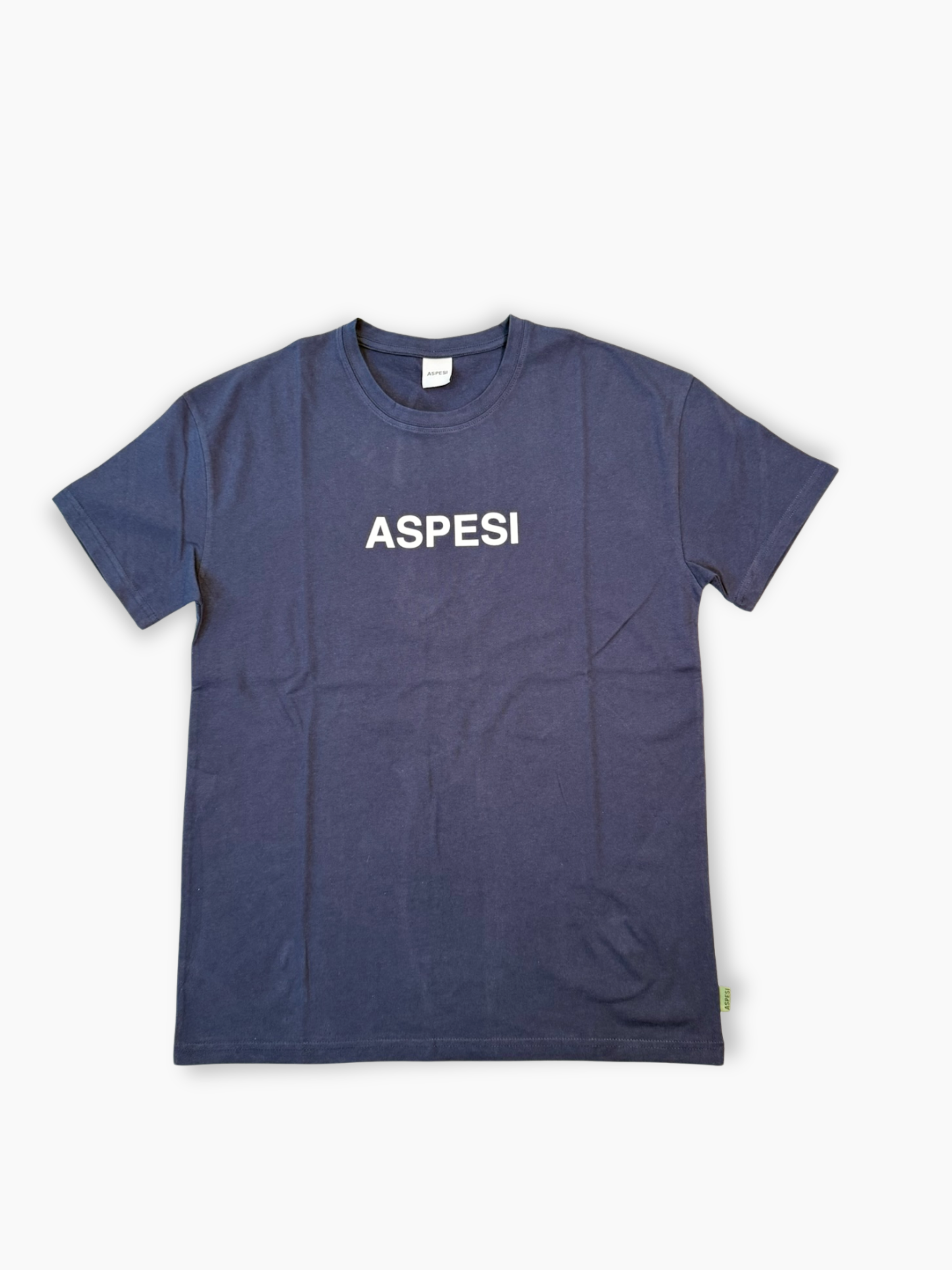 T-shirt navy in cotone 100% Aspesi vista frontale