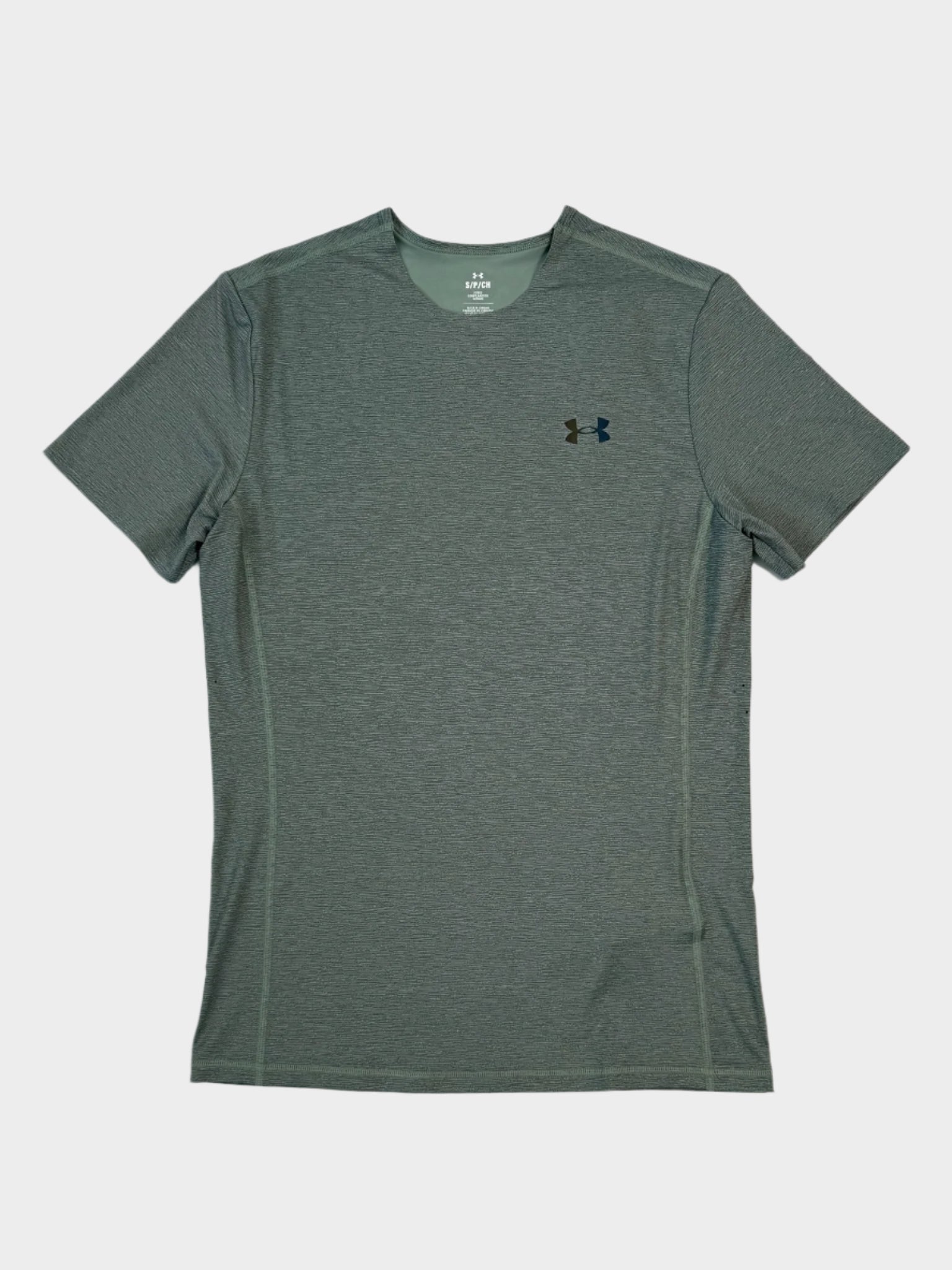 T-shirt uomo tecnica, maglia ventilata sport, top traspirante verde, maglietta running uomo, tee verde salvia performance