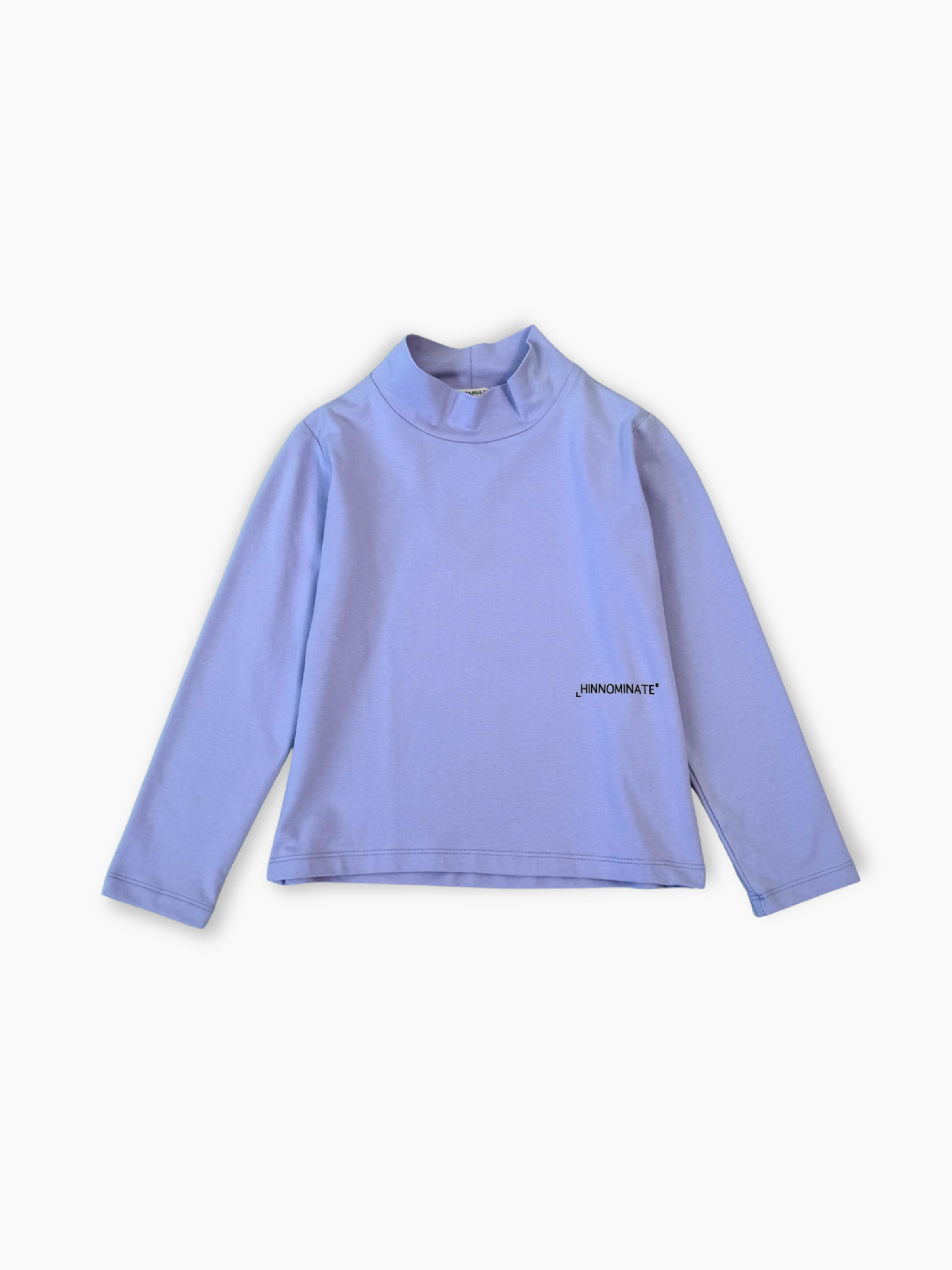 Top lilla da bambina Hinnominate a maniche lunghe con collo alto e logo stampato