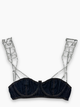 Top Denim Bra con Spalline Gioiello -  | dBlank