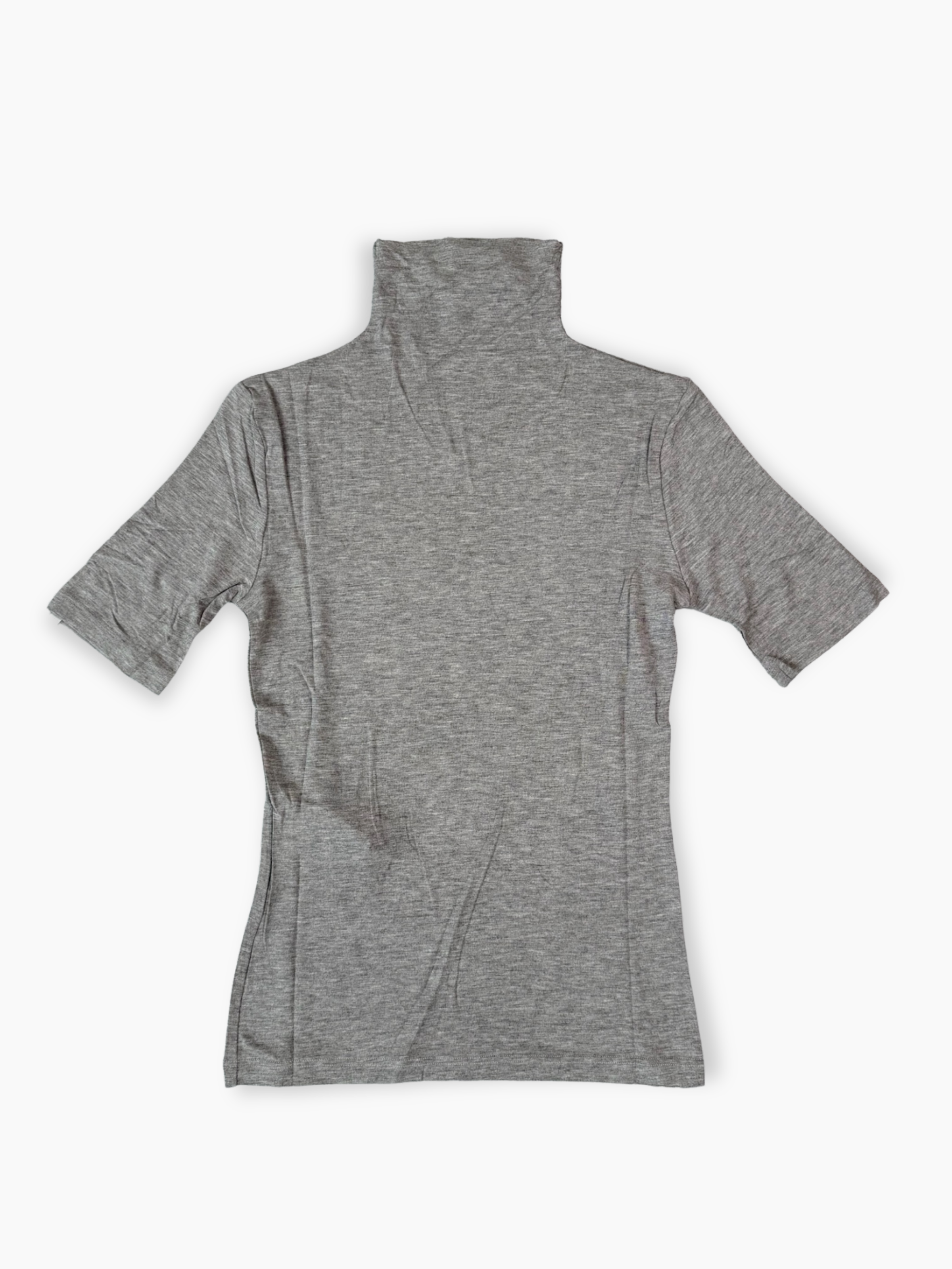 Top grigio corto Hinnominate in jersey con nodo decorativo sul fianco