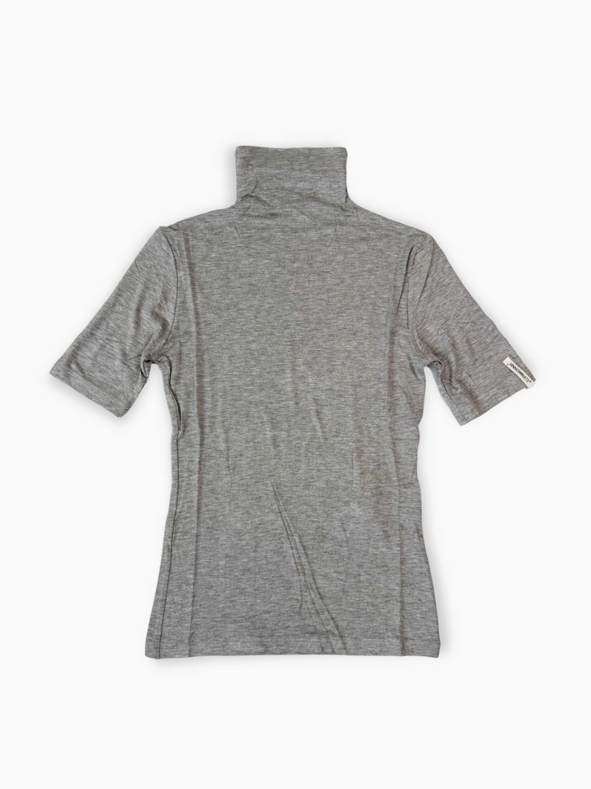 Top grigio corto Hinnominate in jersey con nodo decorativo sul fianco