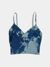 Blue Tie Dye Ribbed Top -  | dBlank