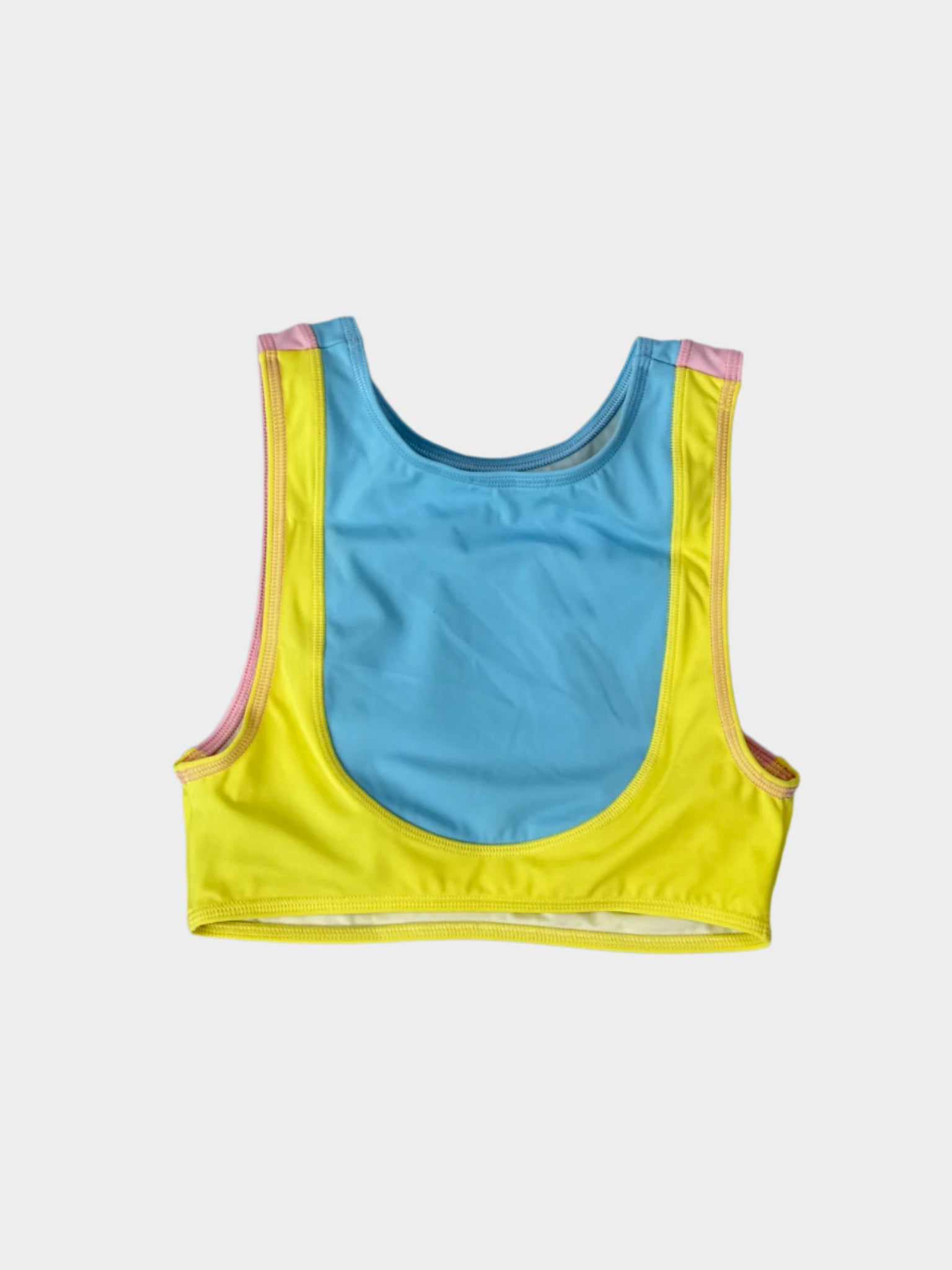 Top Sportivo Multicolor Con Logo Bianco