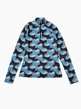 Top A Maniche Lunghe Con Zip E Stampa Waves Grigio Scuro -  | dBlank