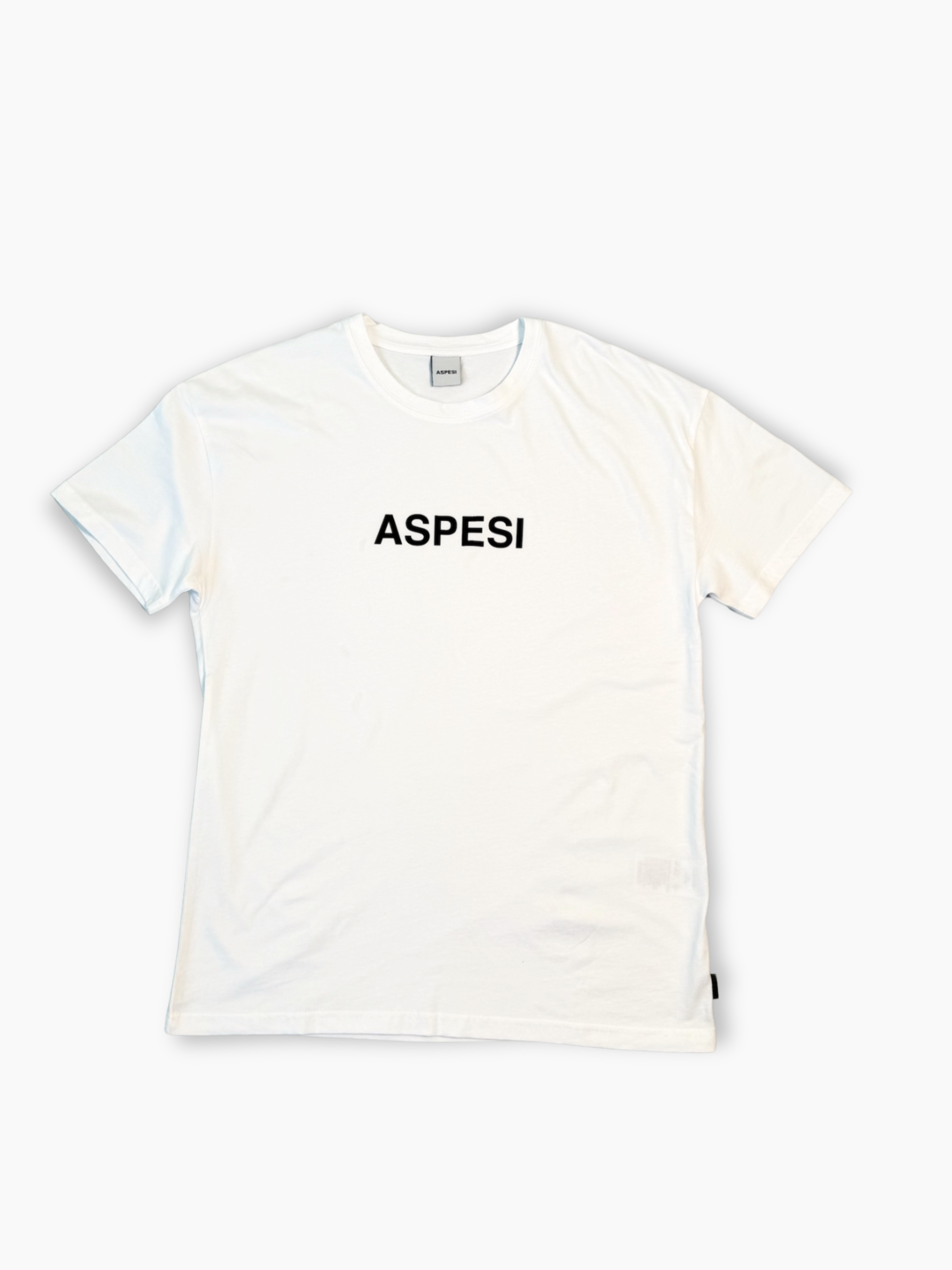 T-shirt bianca Aspesi in cotone vista frontale