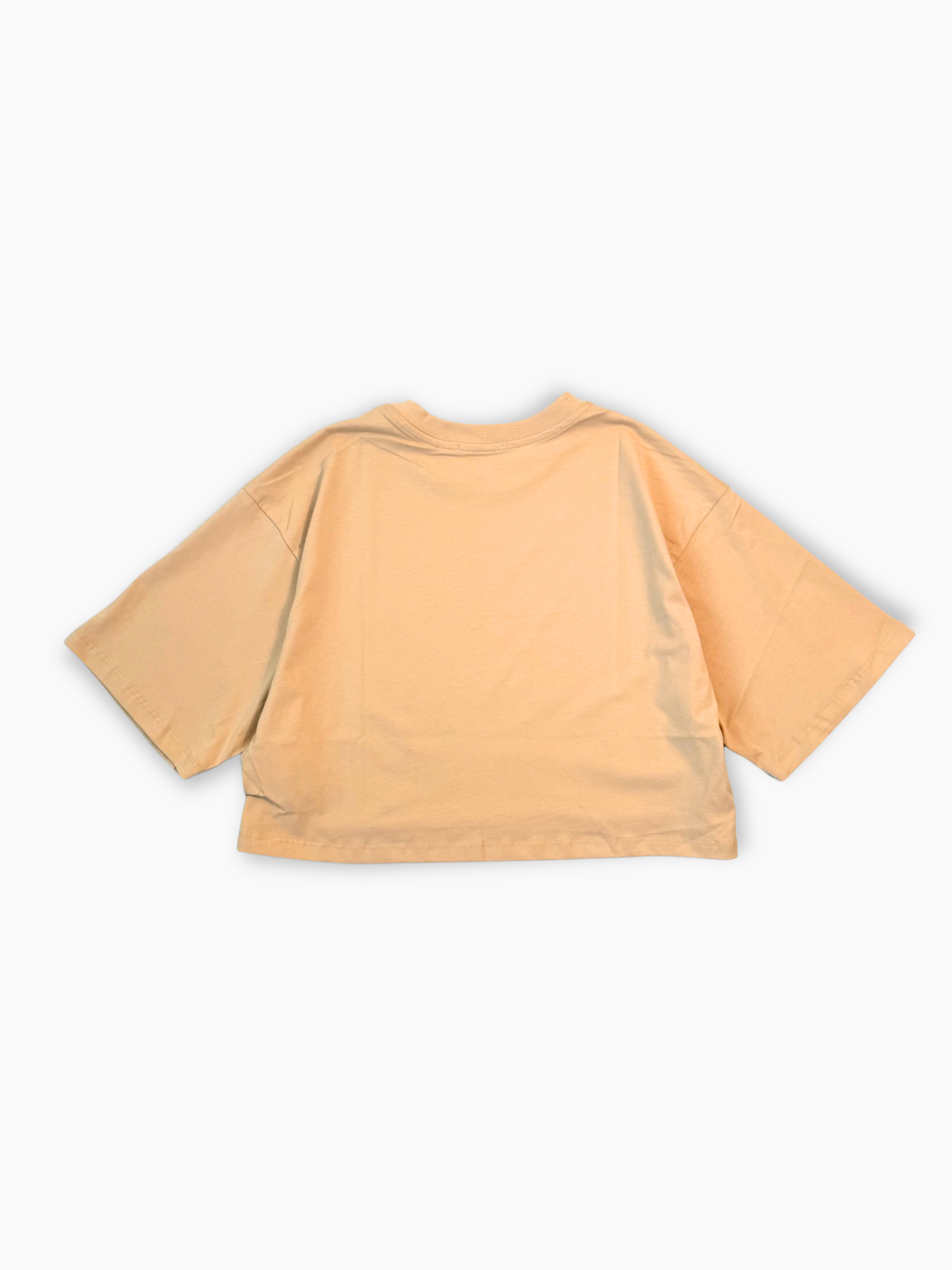 T-shirt corta Hinnominate color nocciola con stampa logo sul fondo