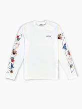 T-shirt Bianca Fresco Diag Skate Tee - Bianco | dBlank