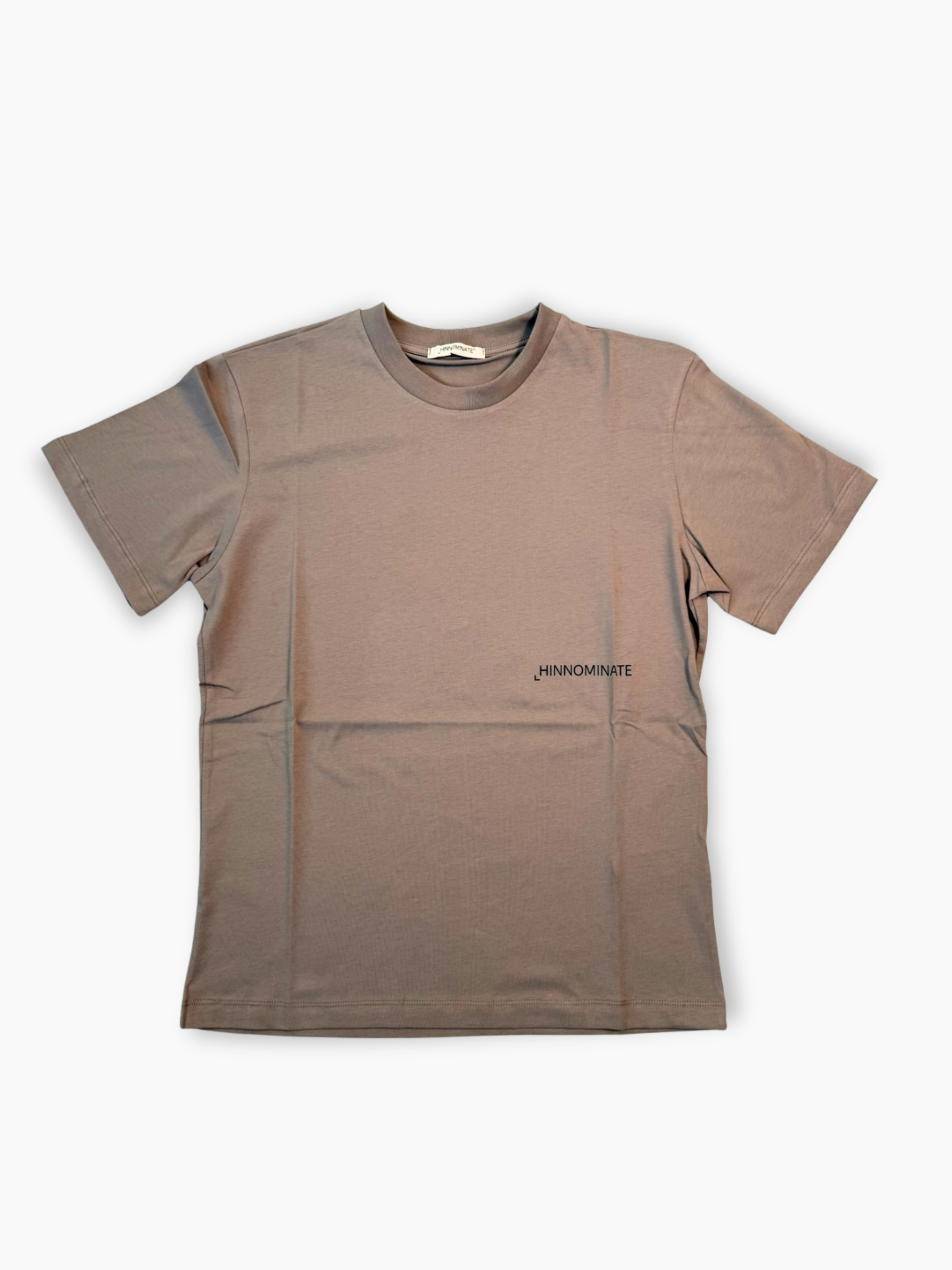 T-shirt marrone Hinnominate in jersey con stampa frontale del logo