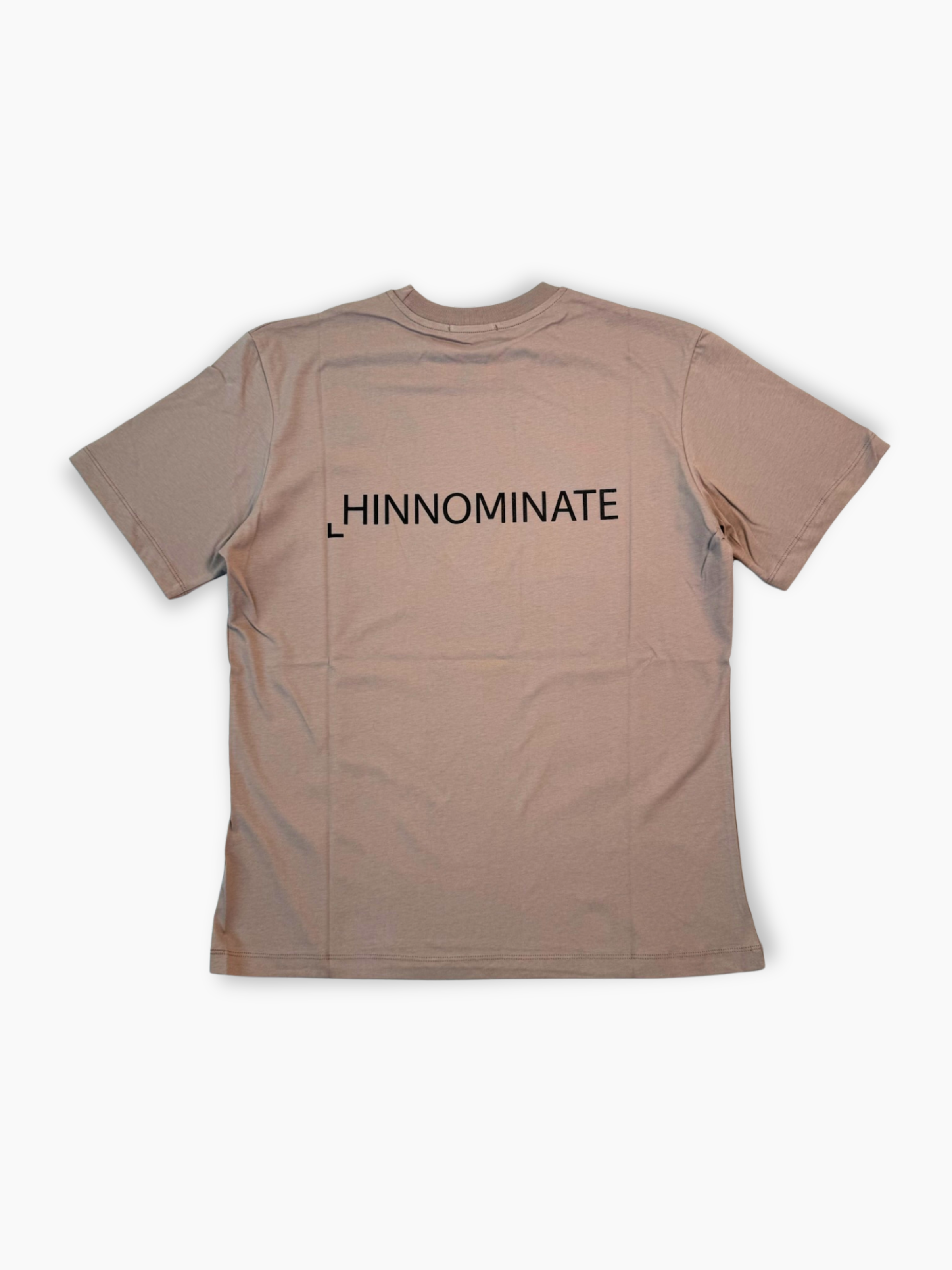 T-shirt marrone Hinnominate in jersey con stampa frontale e posteriore