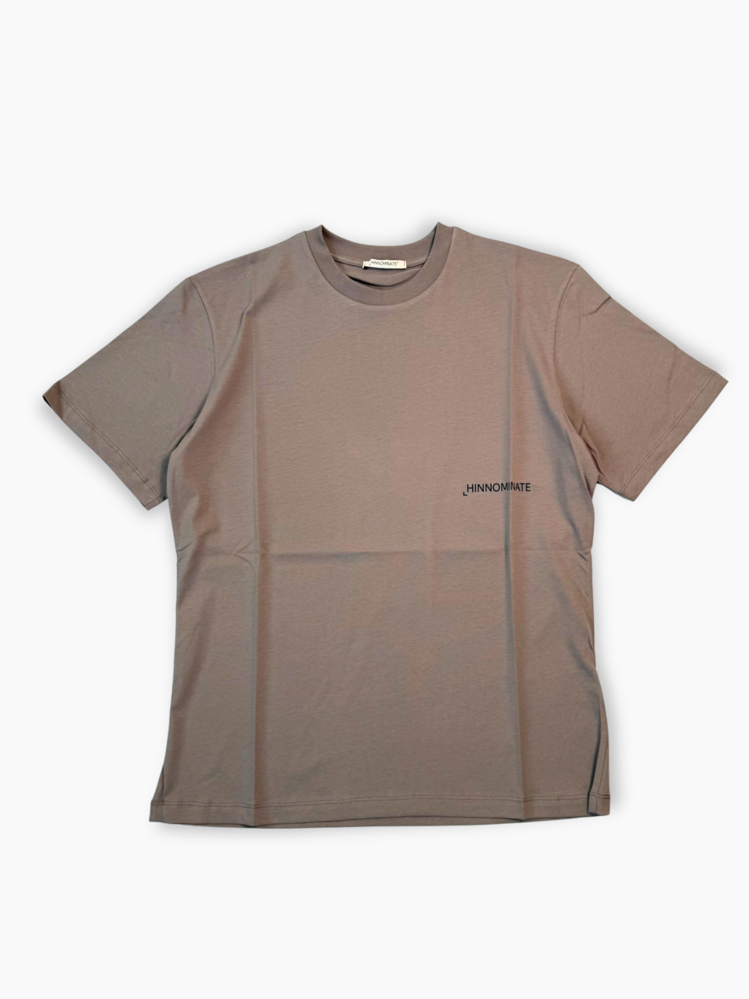 T-shirt marrone Hinnominate in jersey con stampa frontale e posteriore