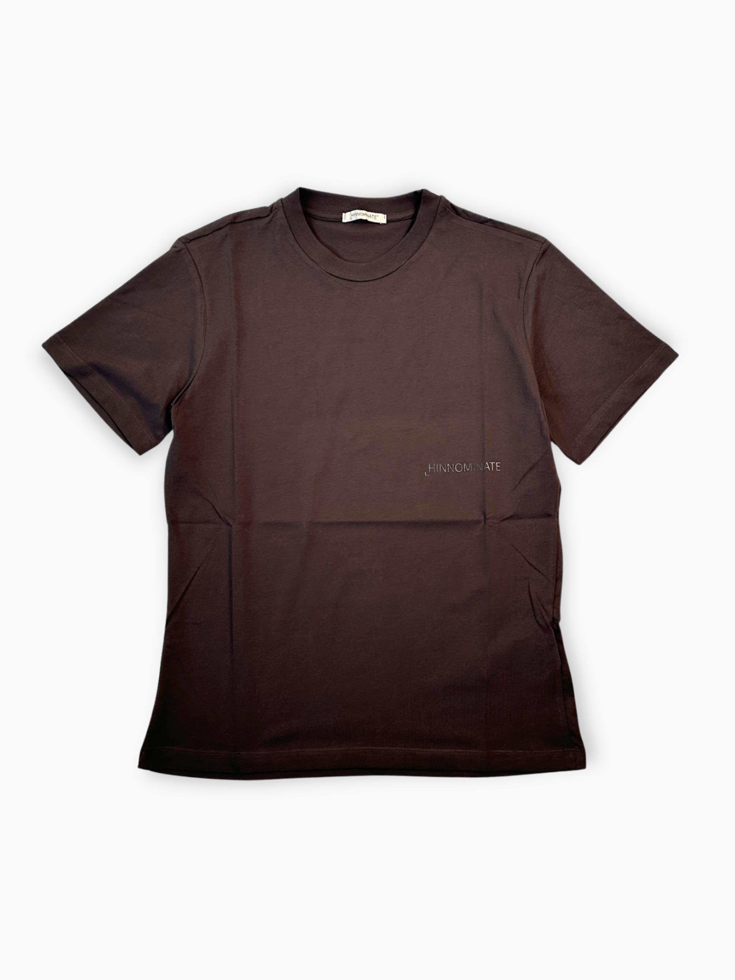 T-shirt marrone Hinnominate con stampa sul davanti e sul retro