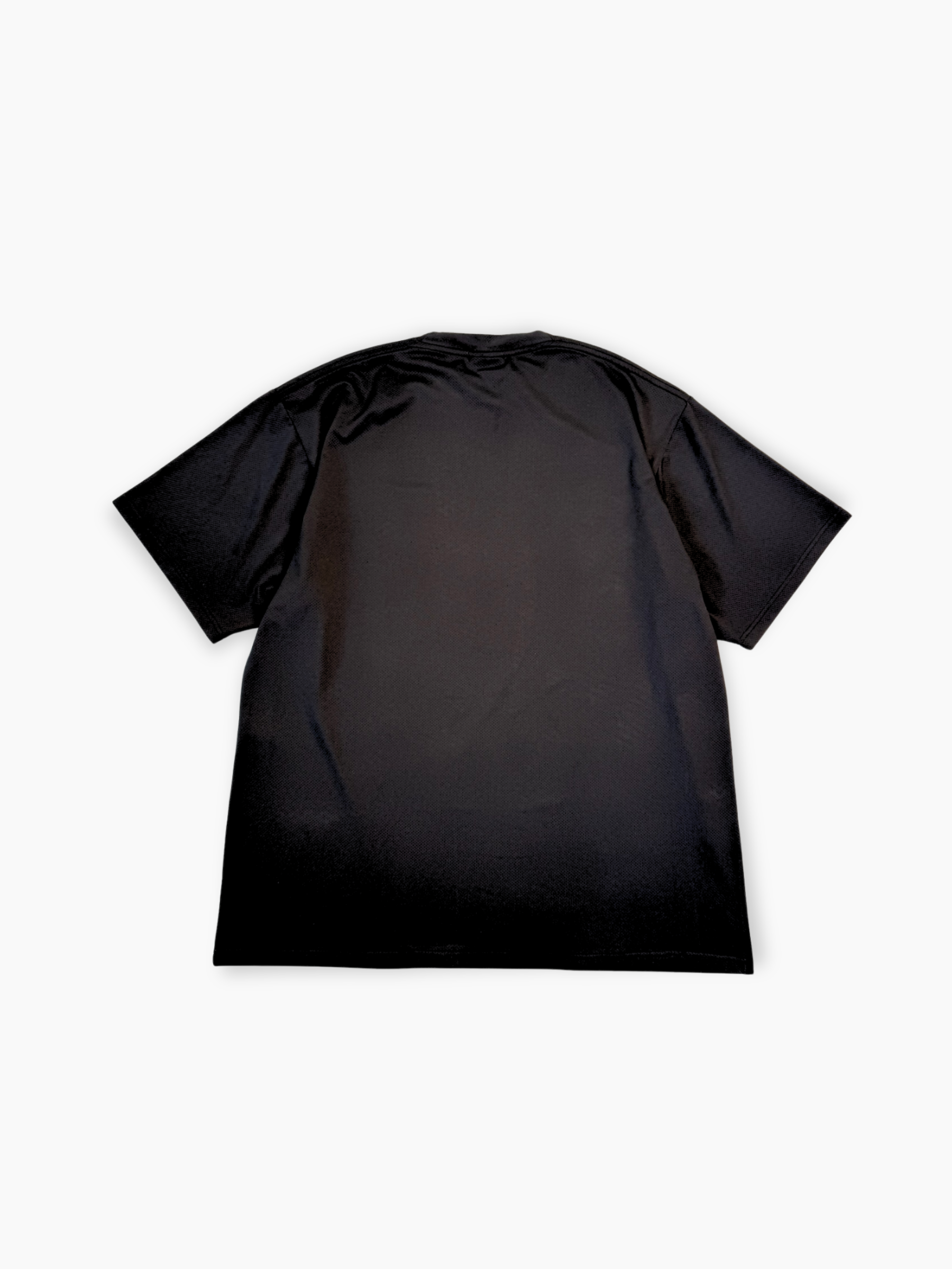 T-shirt nera Balenciaga in tessuto tecnico con logo bianco vista frontale