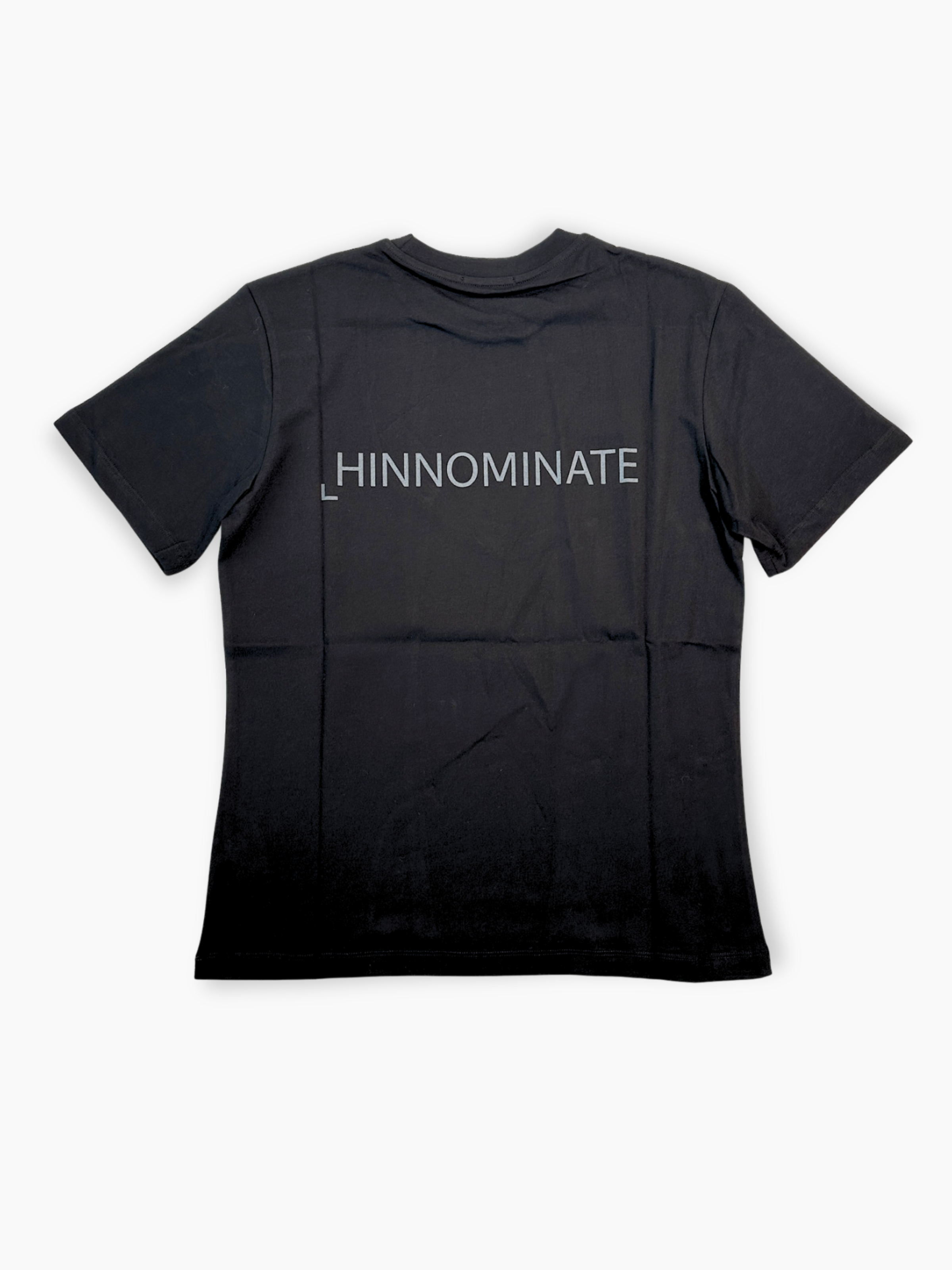 T-shirt nera Hinnominate con stampa su fronte e retro