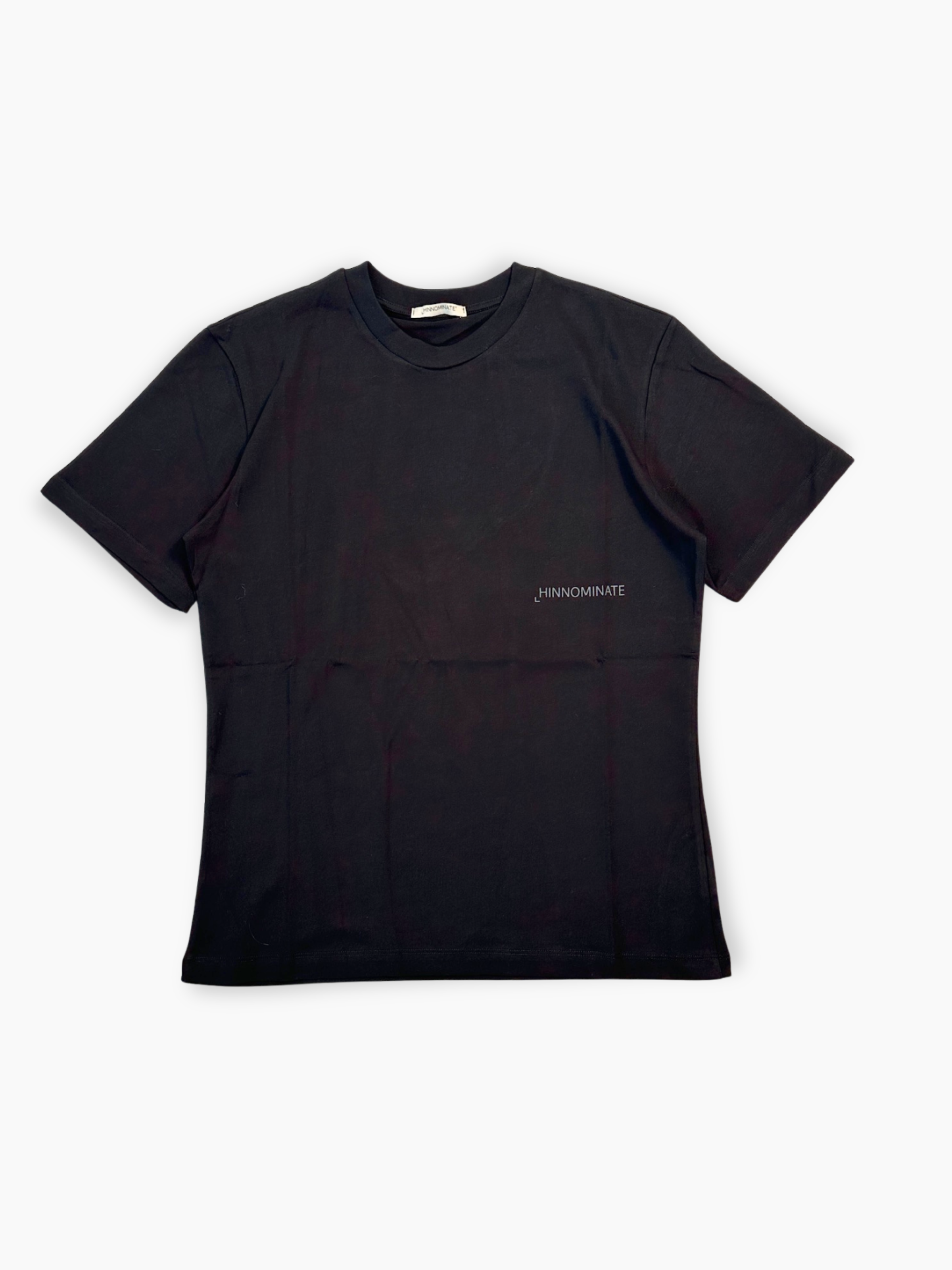 T-shirt nera Hinnominate con stampa su fronte e retro