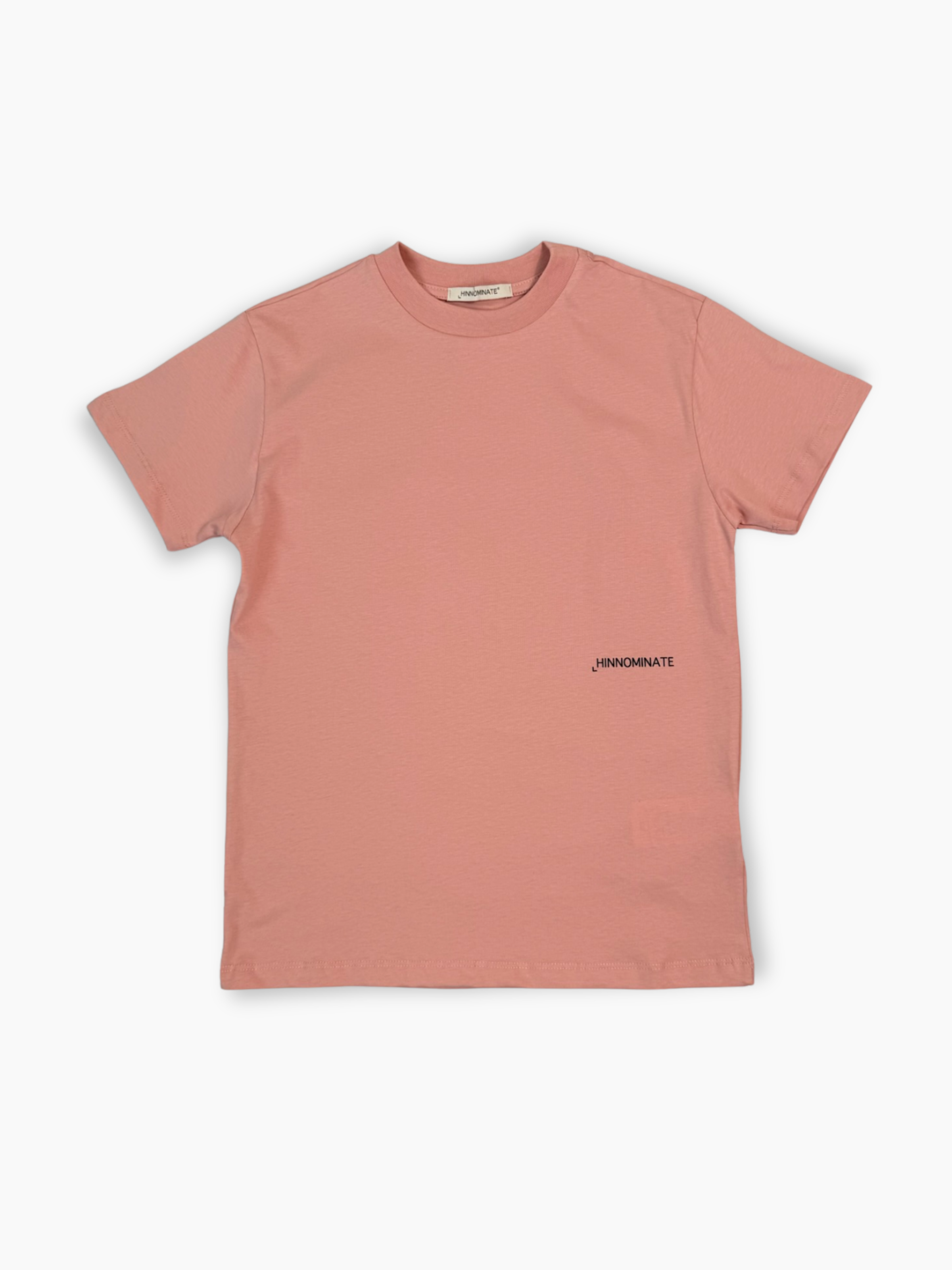 T-shirt rosa a maniche corte in cotone vista frontale
