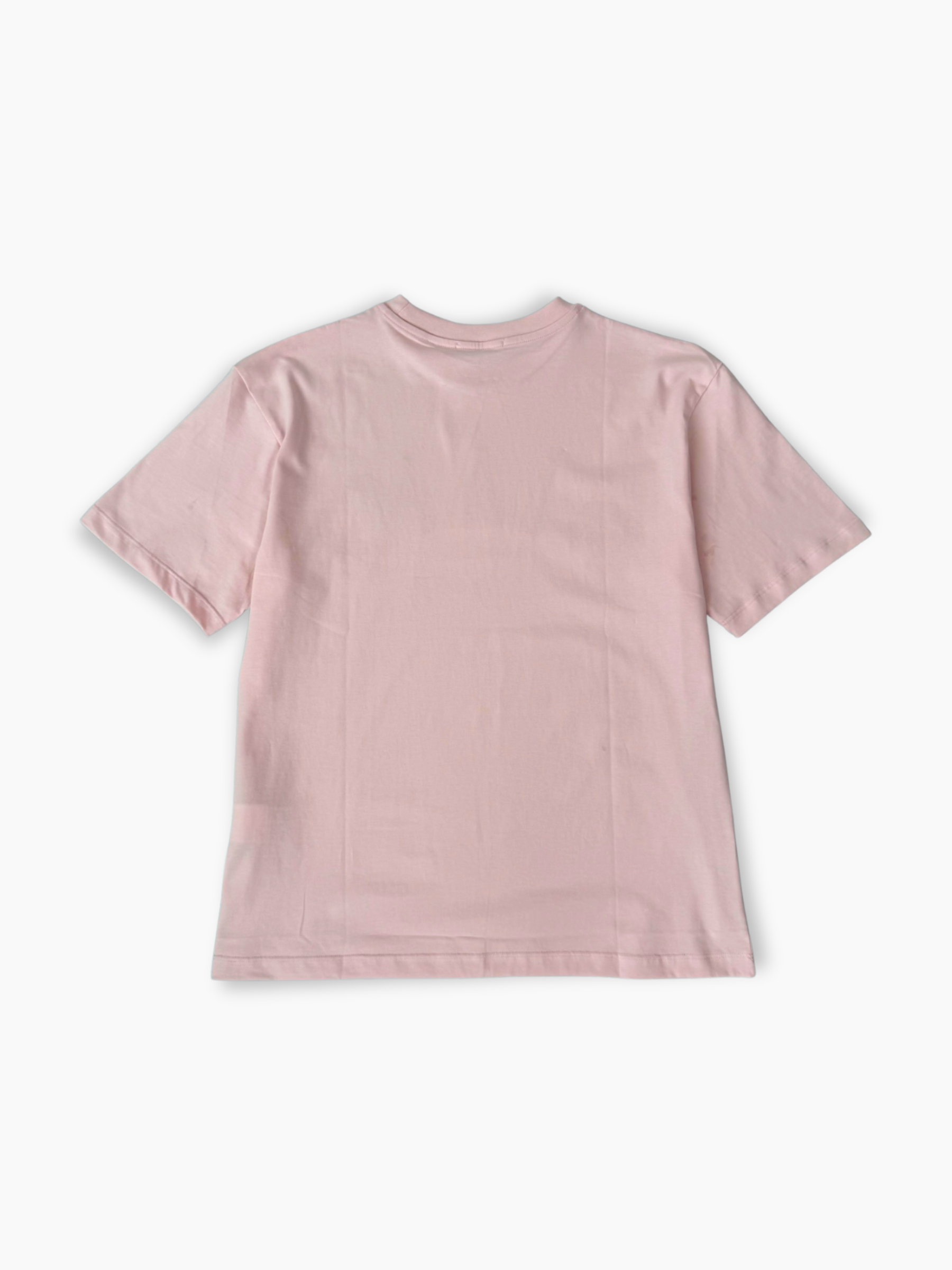 Dettaglio stampa frontale rossa Miami Florida su t-shirt rosa Hinnominate