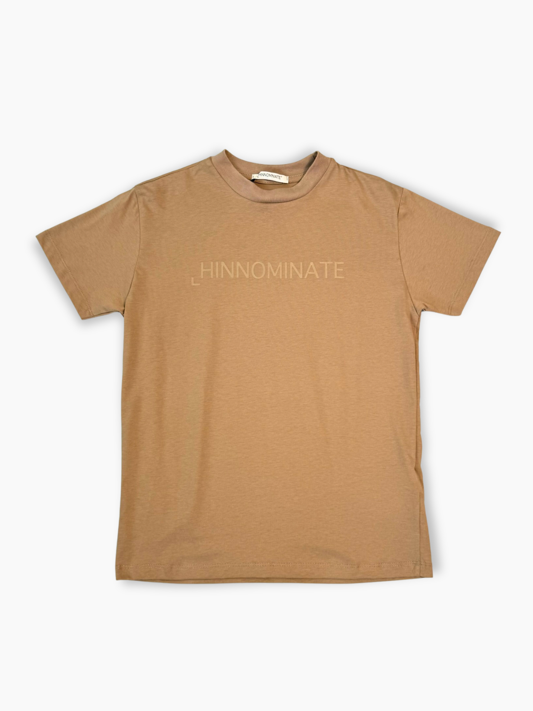 T-shirt tortora Hinnominate con logo ton sur ton vista frontale