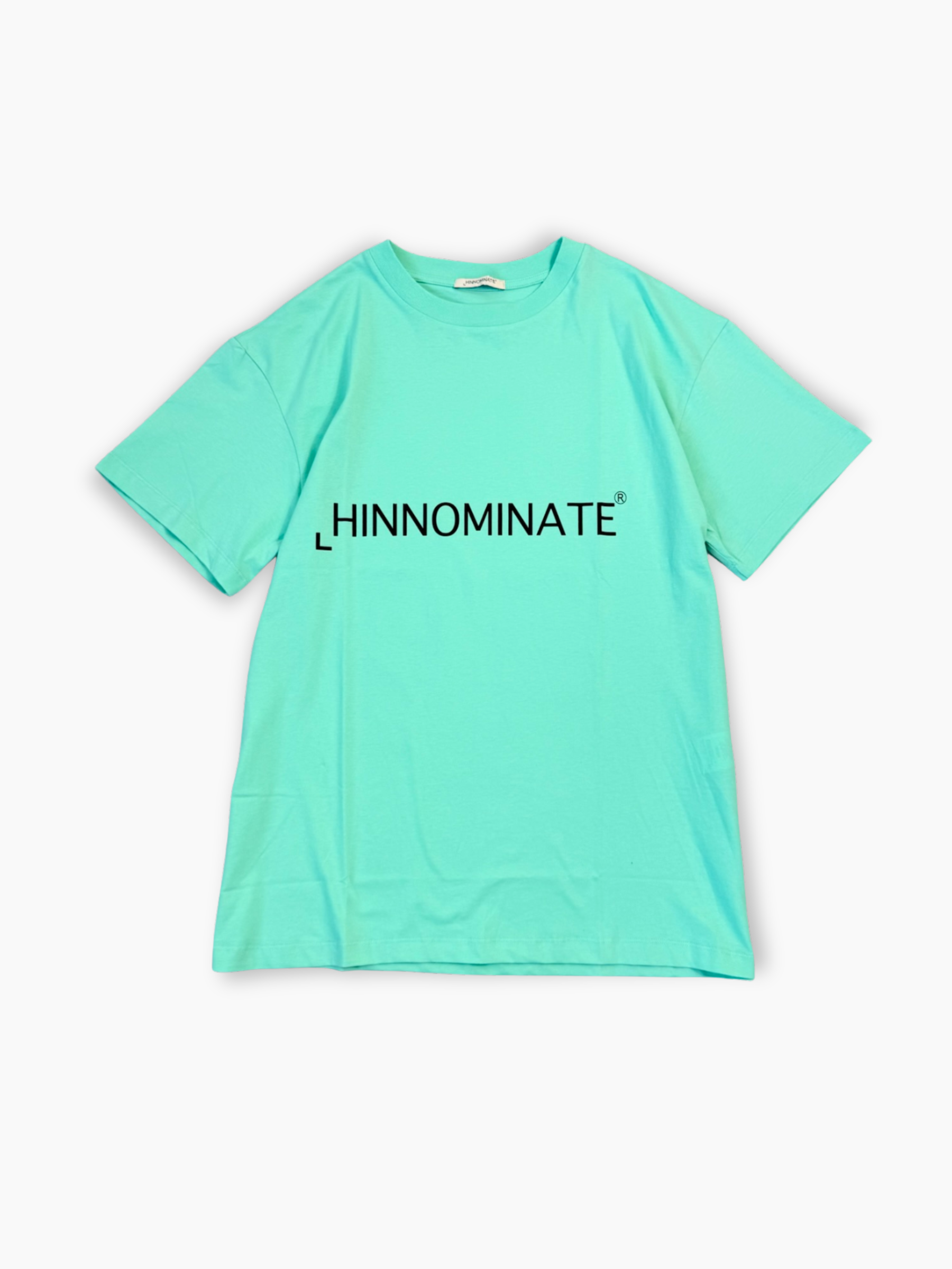 T-shirt verde menta Hinnominate in jersey di cotone con logo nero frontale