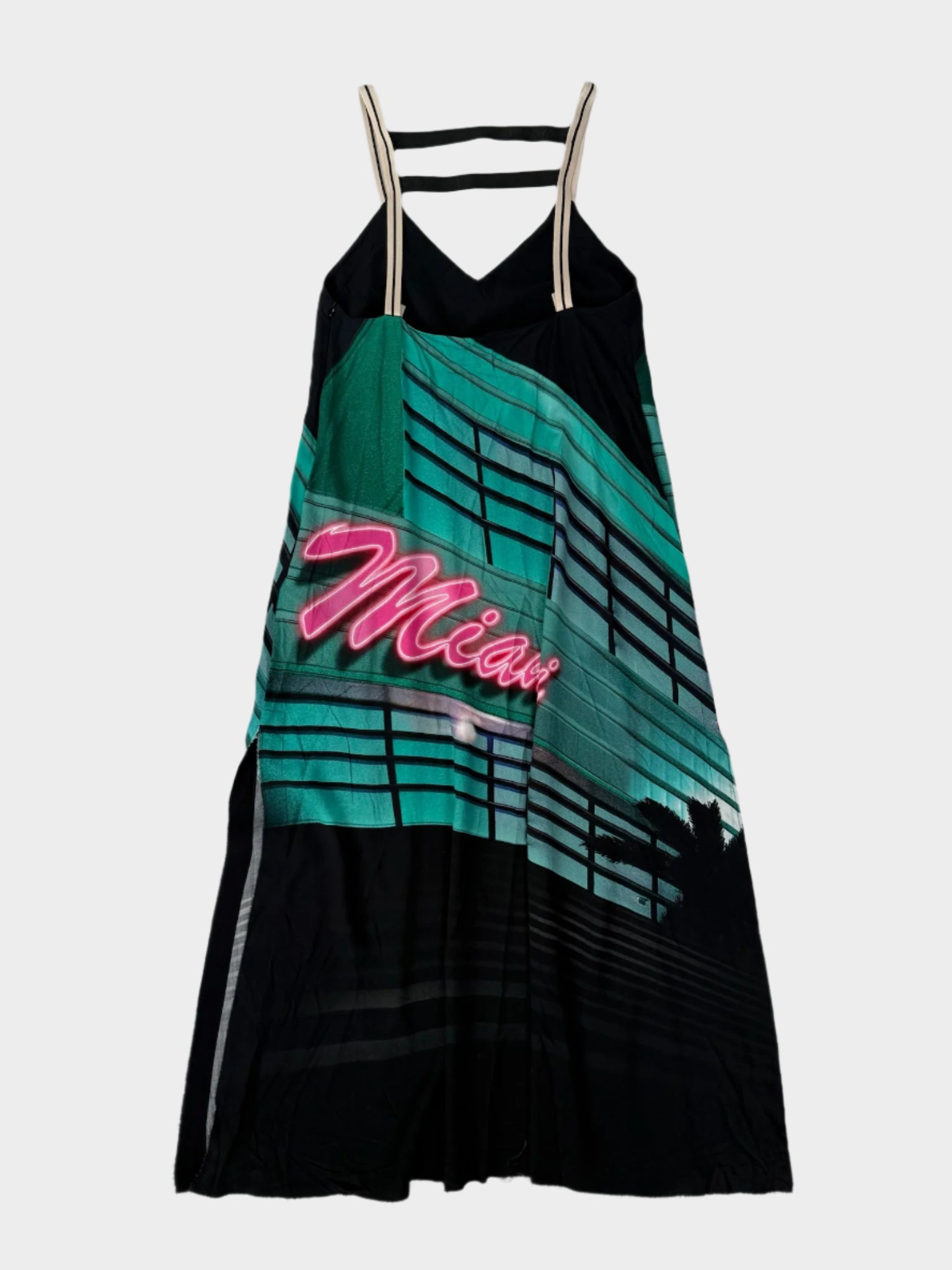 Vestito Multicolor Con Stampa Miami