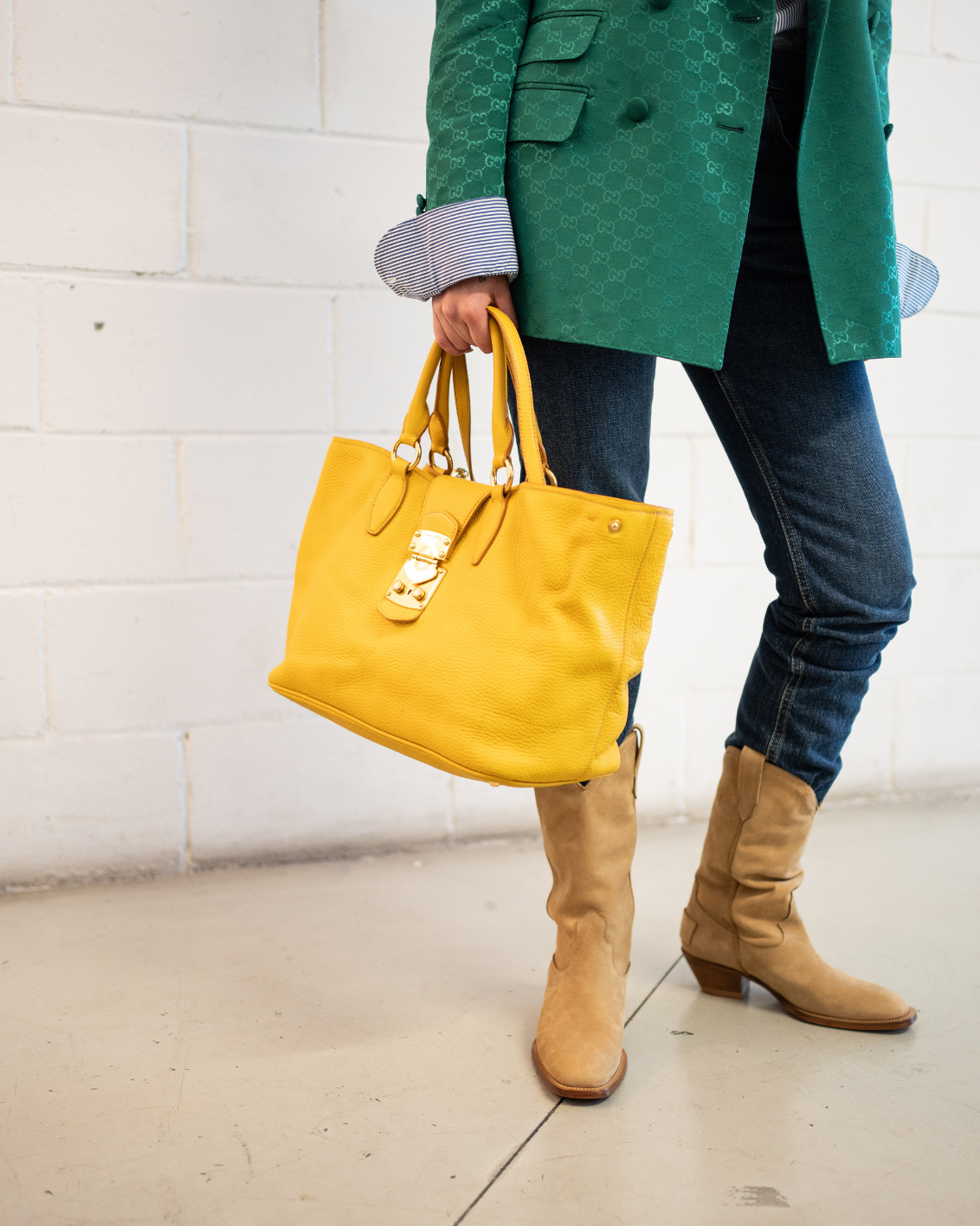 Yellow Leather Handbag