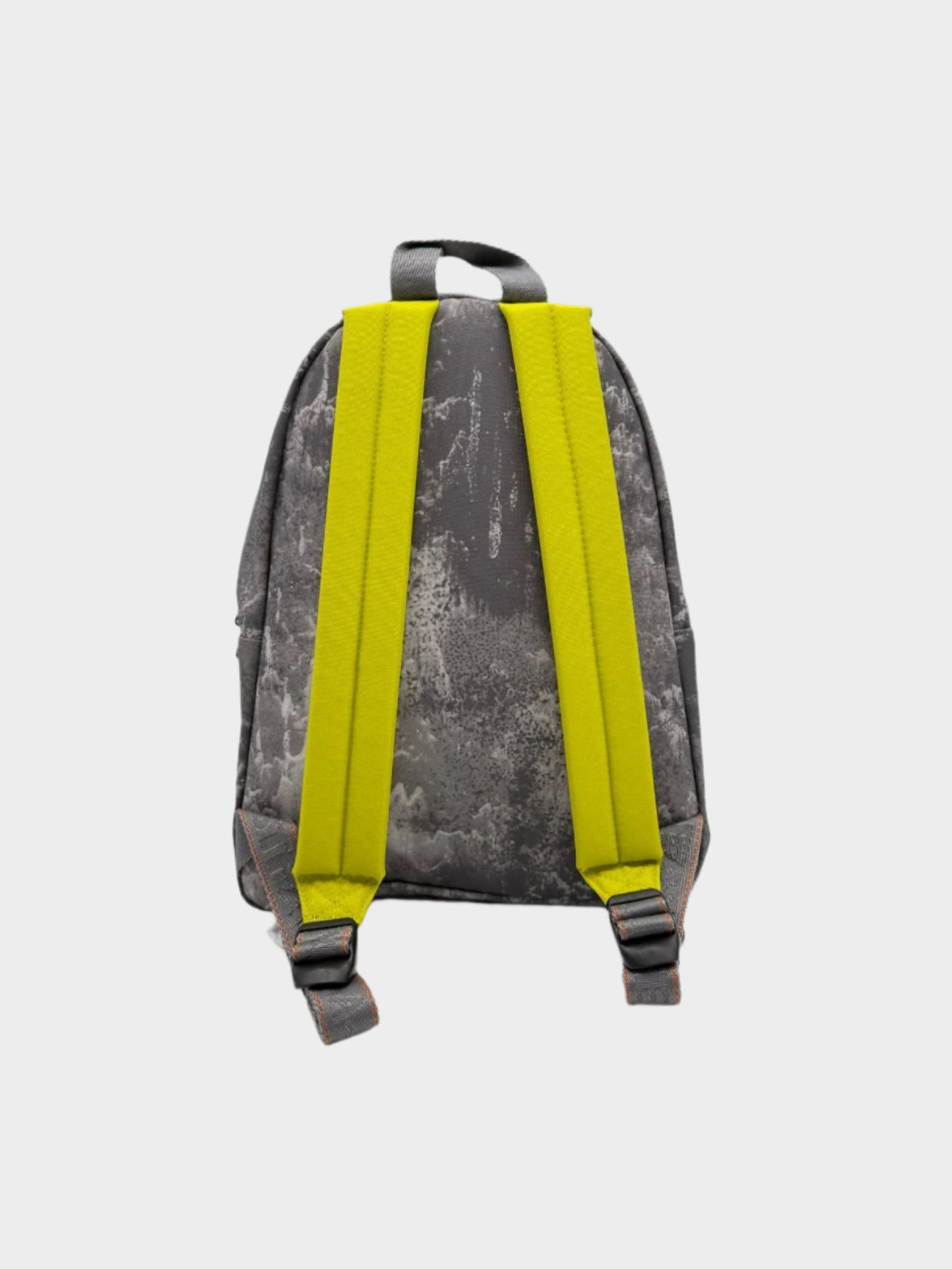 Zaino Grigio Con Stampa Astratta E Dettagli Fluo