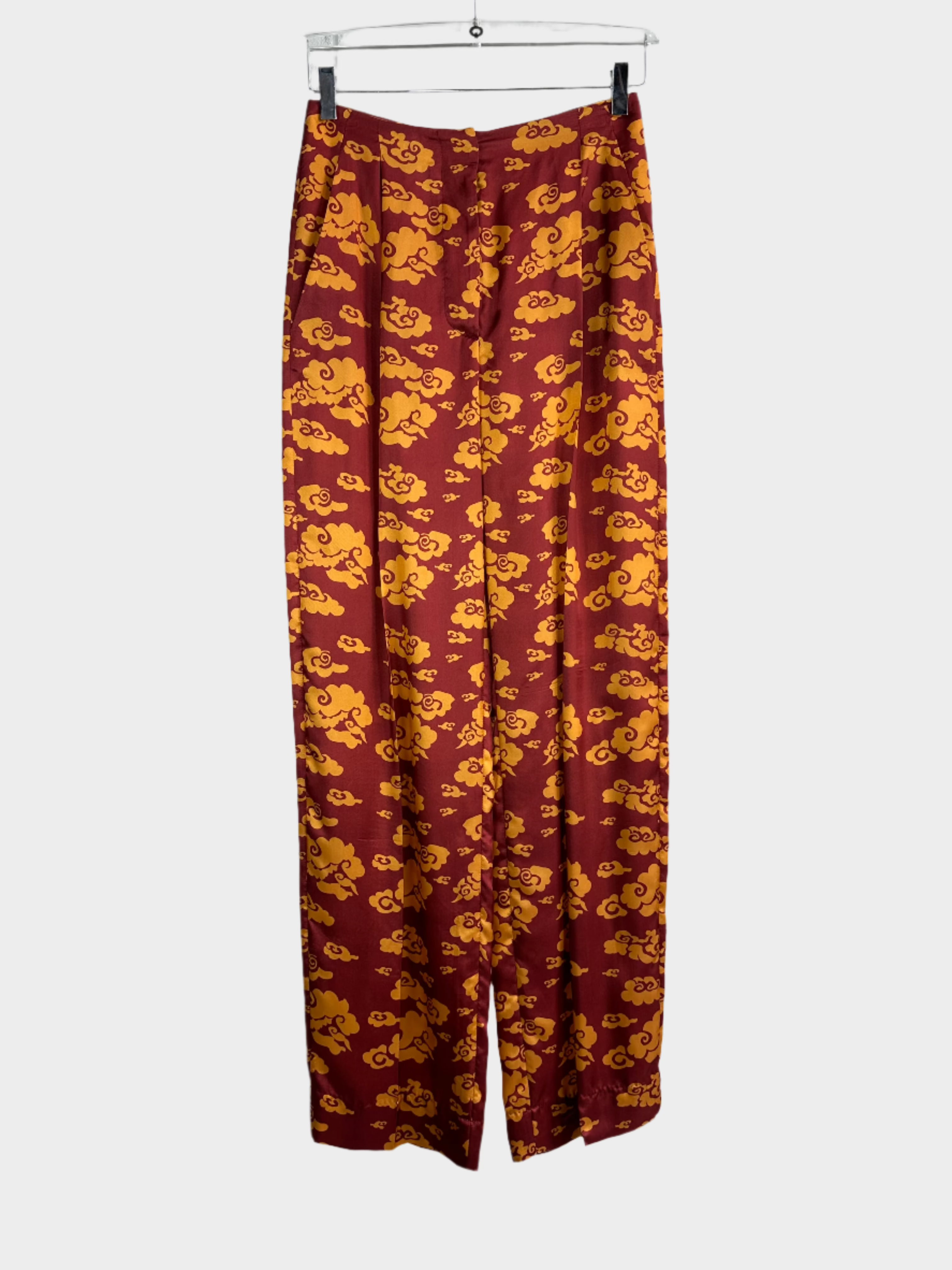 Pattern Satin Trousers 