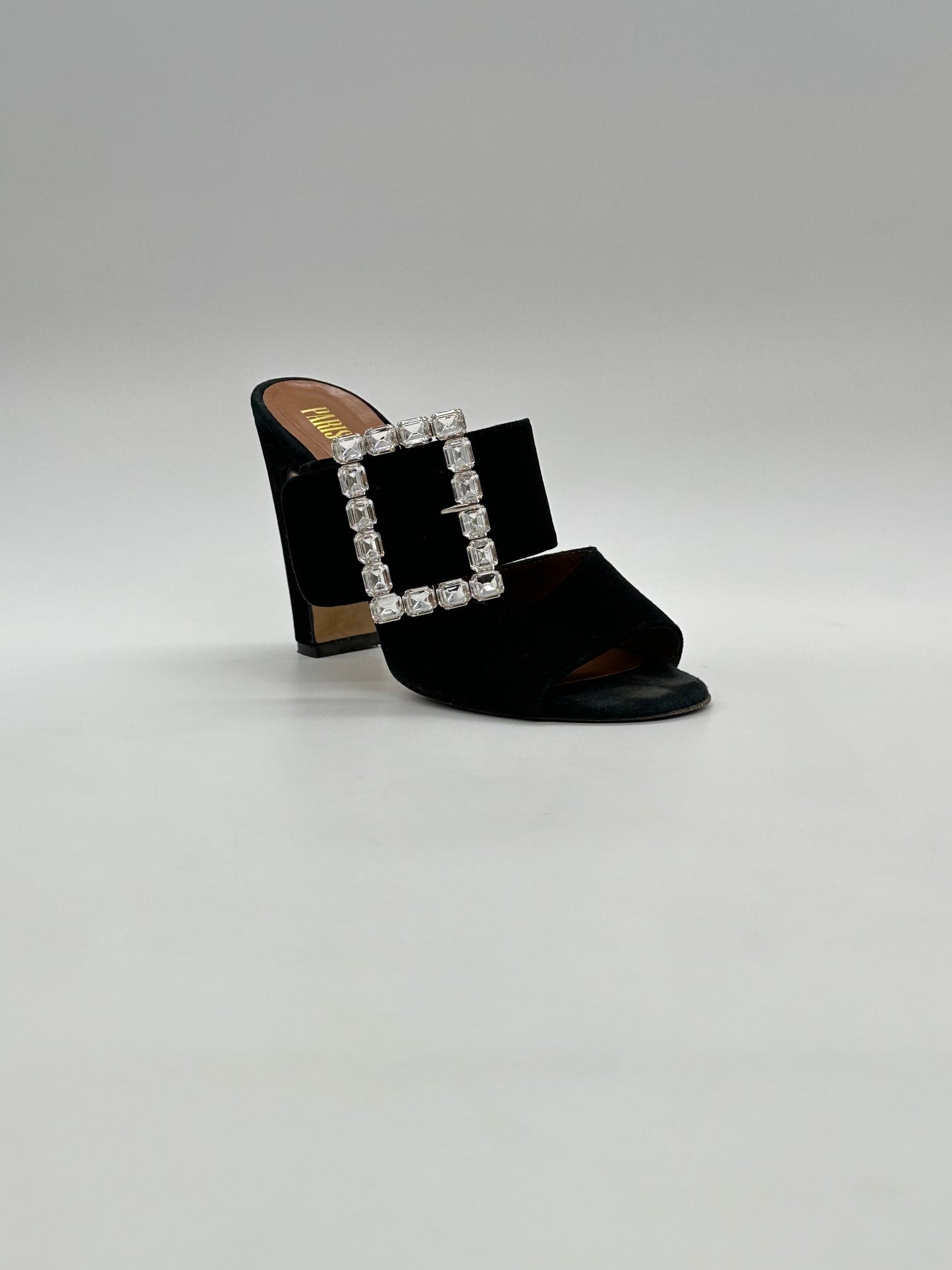 Suede Mules With Buckle