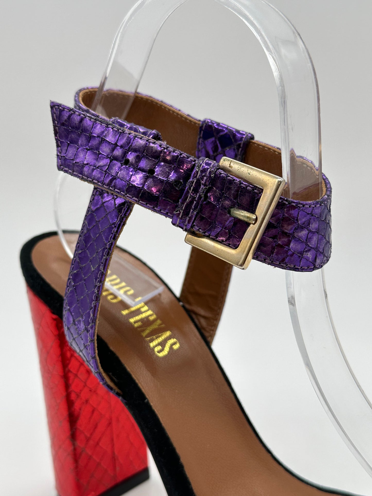 Metallic Heeled Sandals