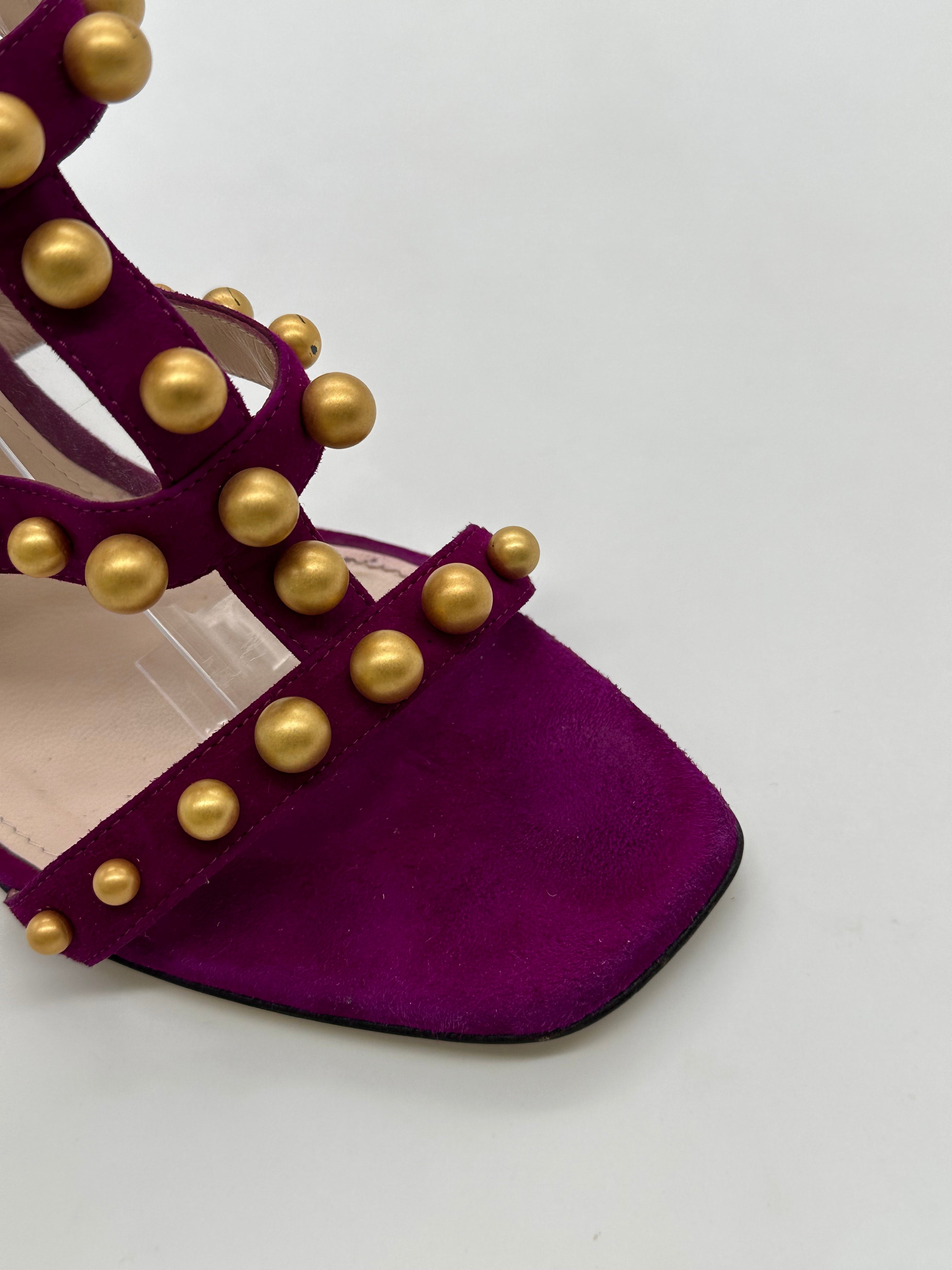 Heeled Sandals with Pearls