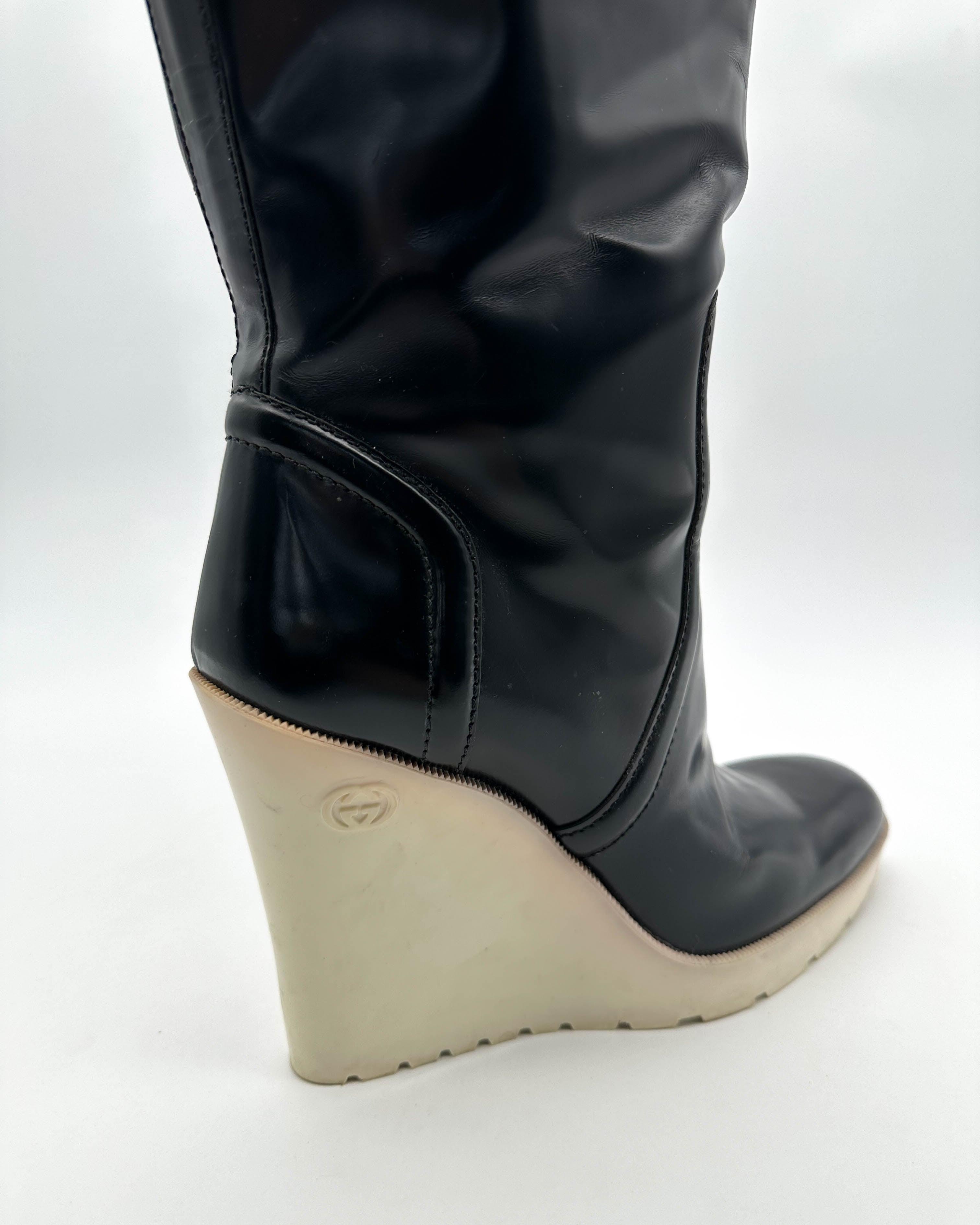 Gucci wedge clearance boots